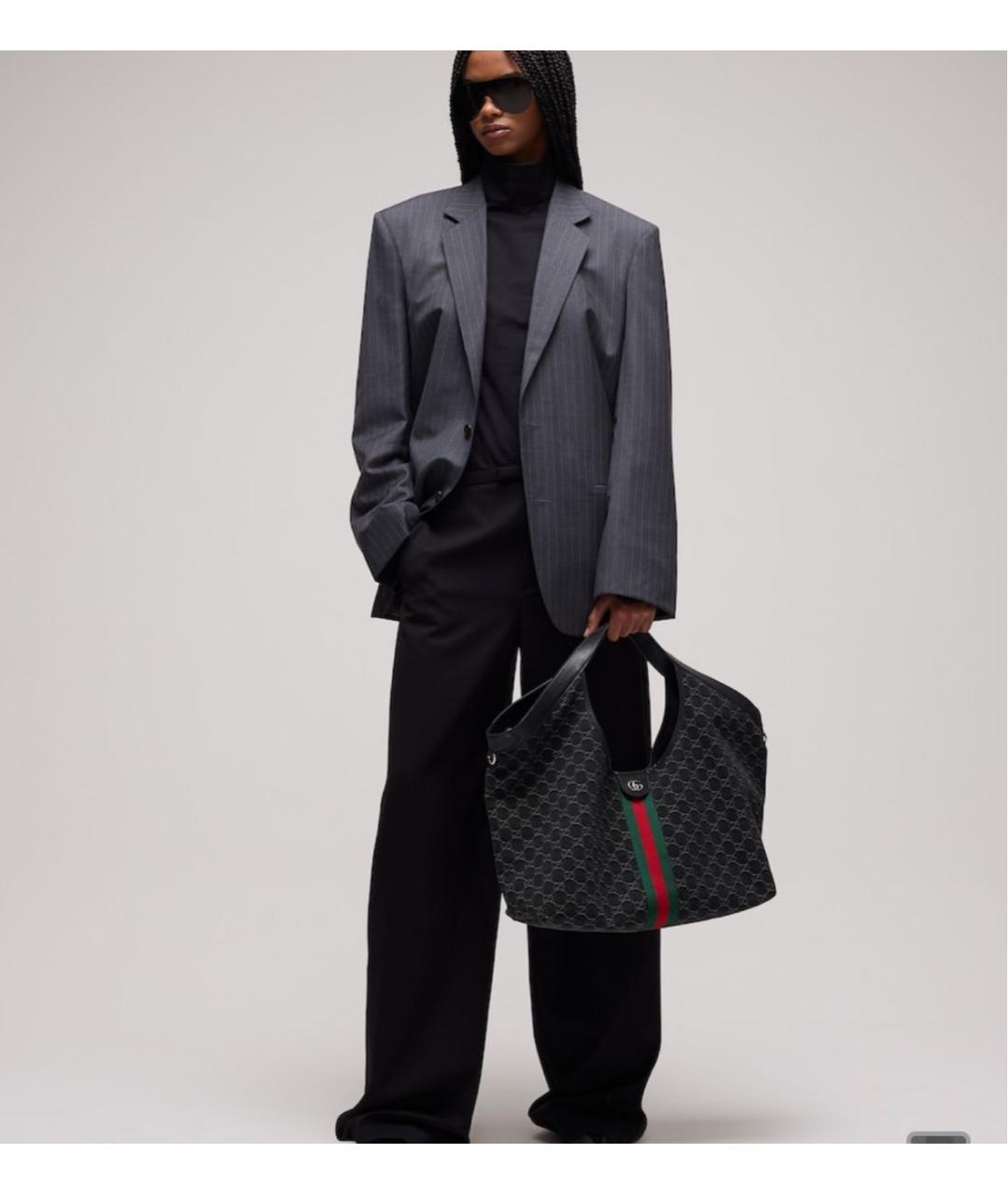 GUCCI Черная сумка тоут, фото 3