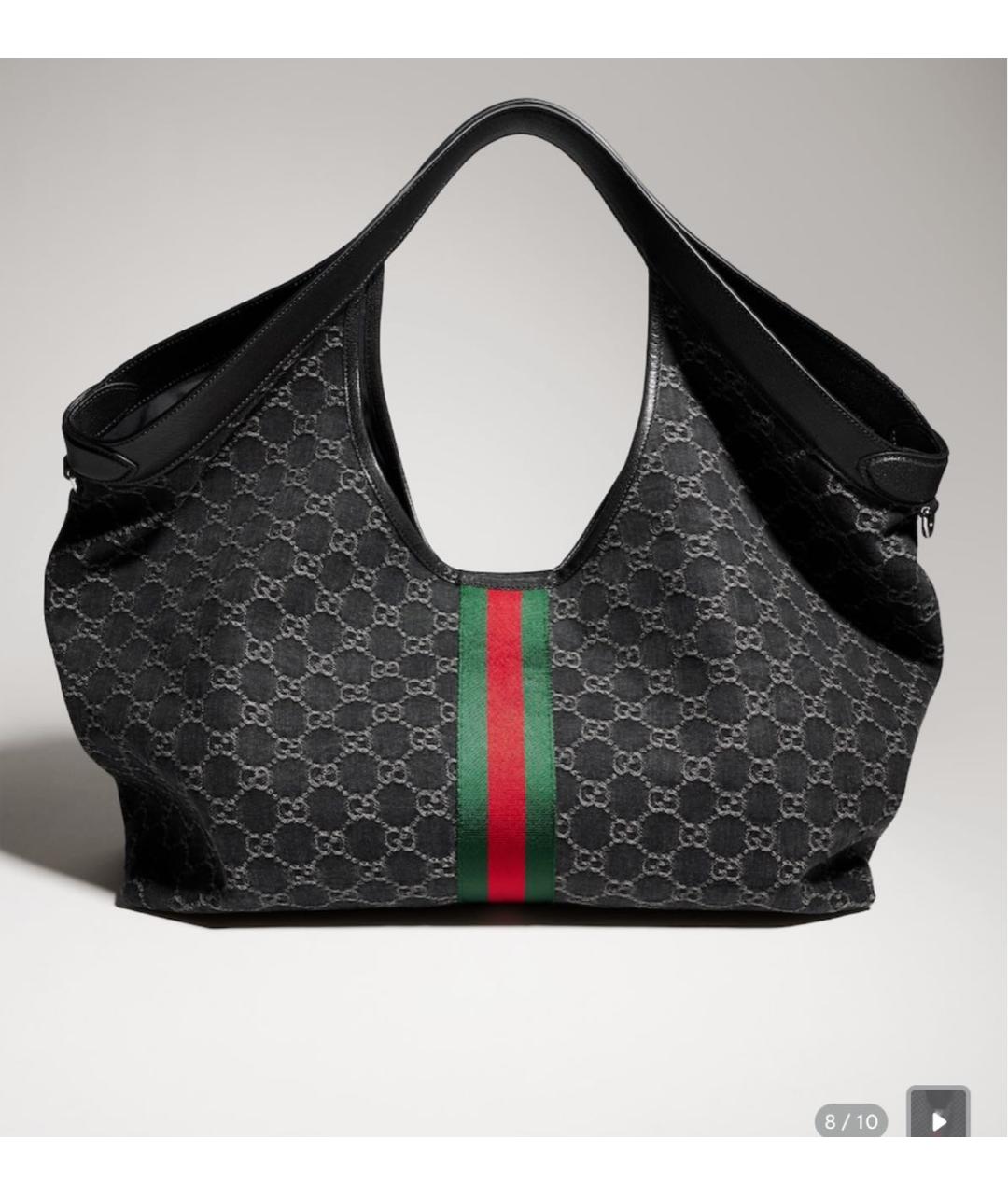 GUCCI Черная сумка тоут, фото 2