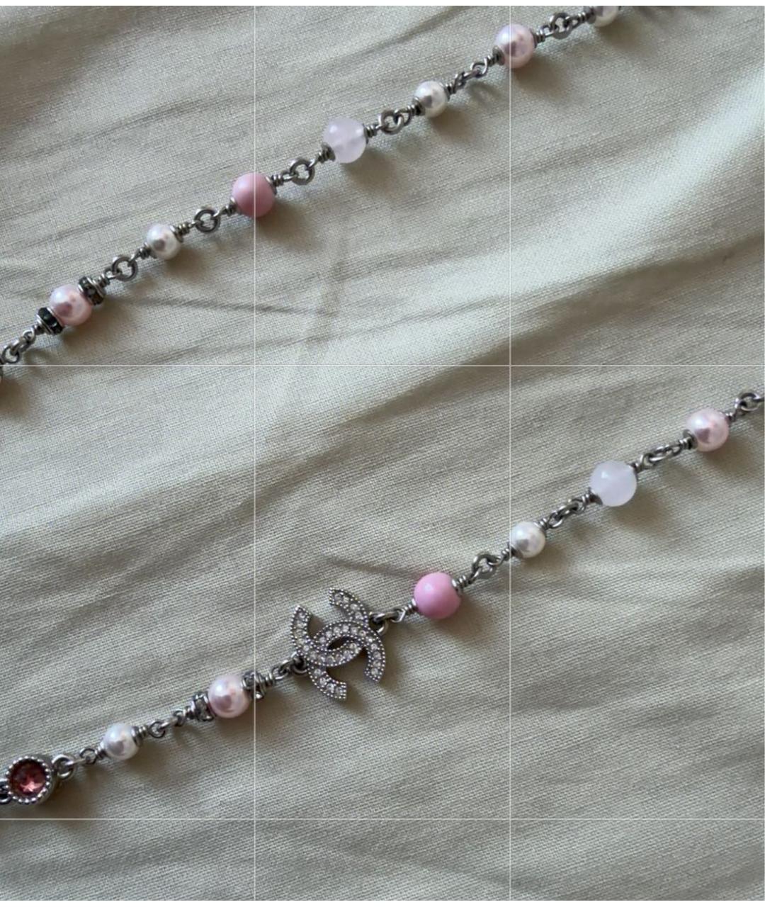 CHANEL Серебряное металлическое колье, фото 2