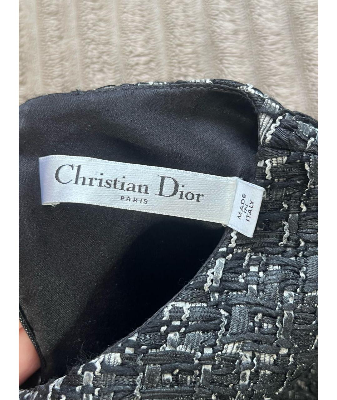CHRISTIAN DIOR Антрацитовое полиамидовое платье, фото 5