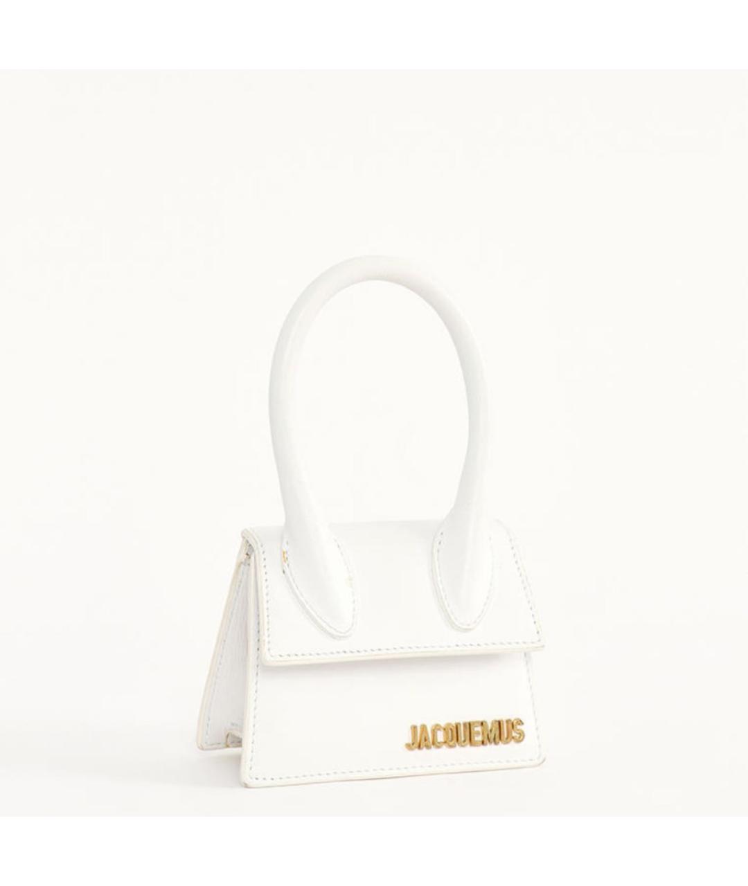 JACQUEMUS Белая сумка через плечо из искусственной кожи, фото 5
