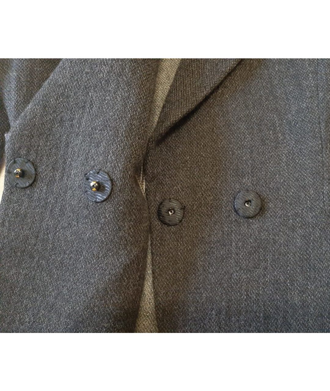 EMPORIO ARMANI Антрацитовый шерстяной жакет/пиджак, фото 3