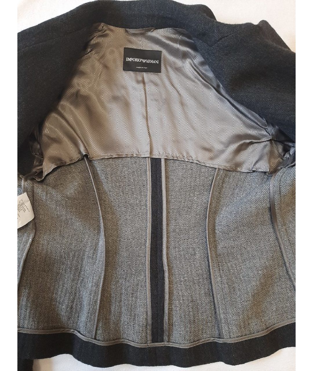 EMPORIO ARMANI Антрацитовый шерстяной жакет/пиджак, фото 4