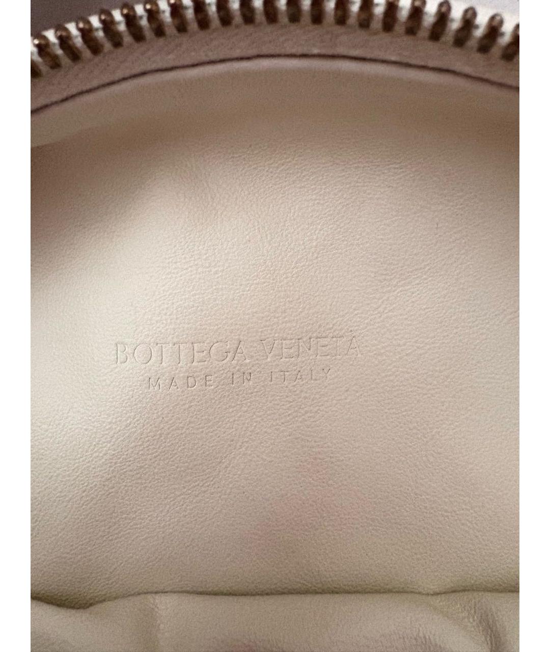 BOTTEGA VENETA Белая кожаная сумка с короткими ручками, фото 3