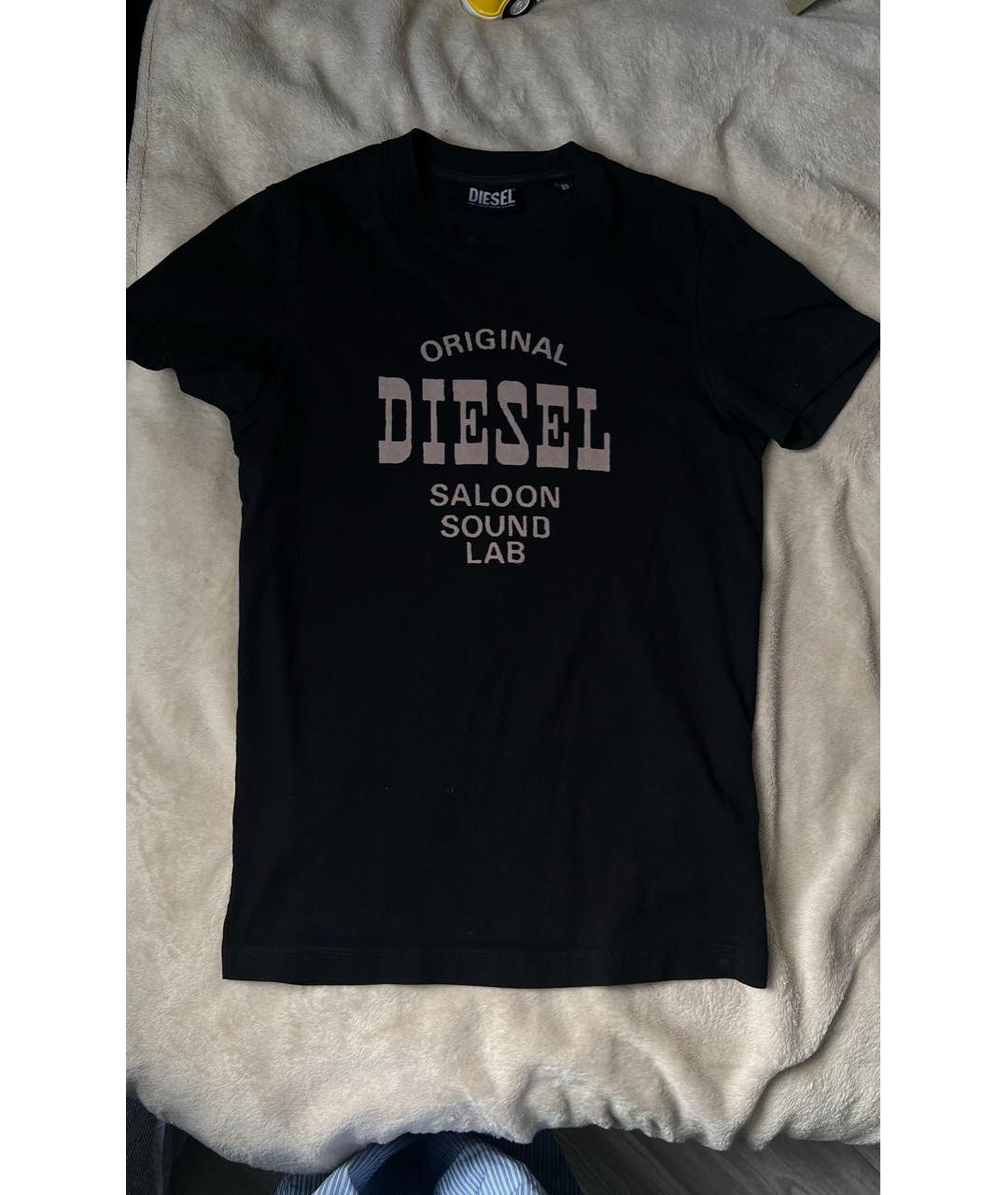 DIESEL Черная хлопковая футболка, фото 5