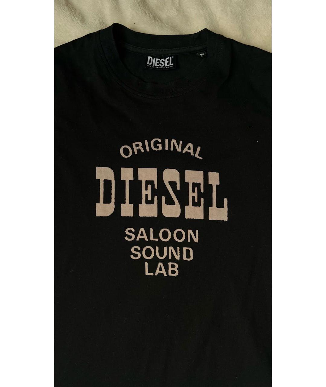 DIESEL Черная хлопковая футболка, фото 3