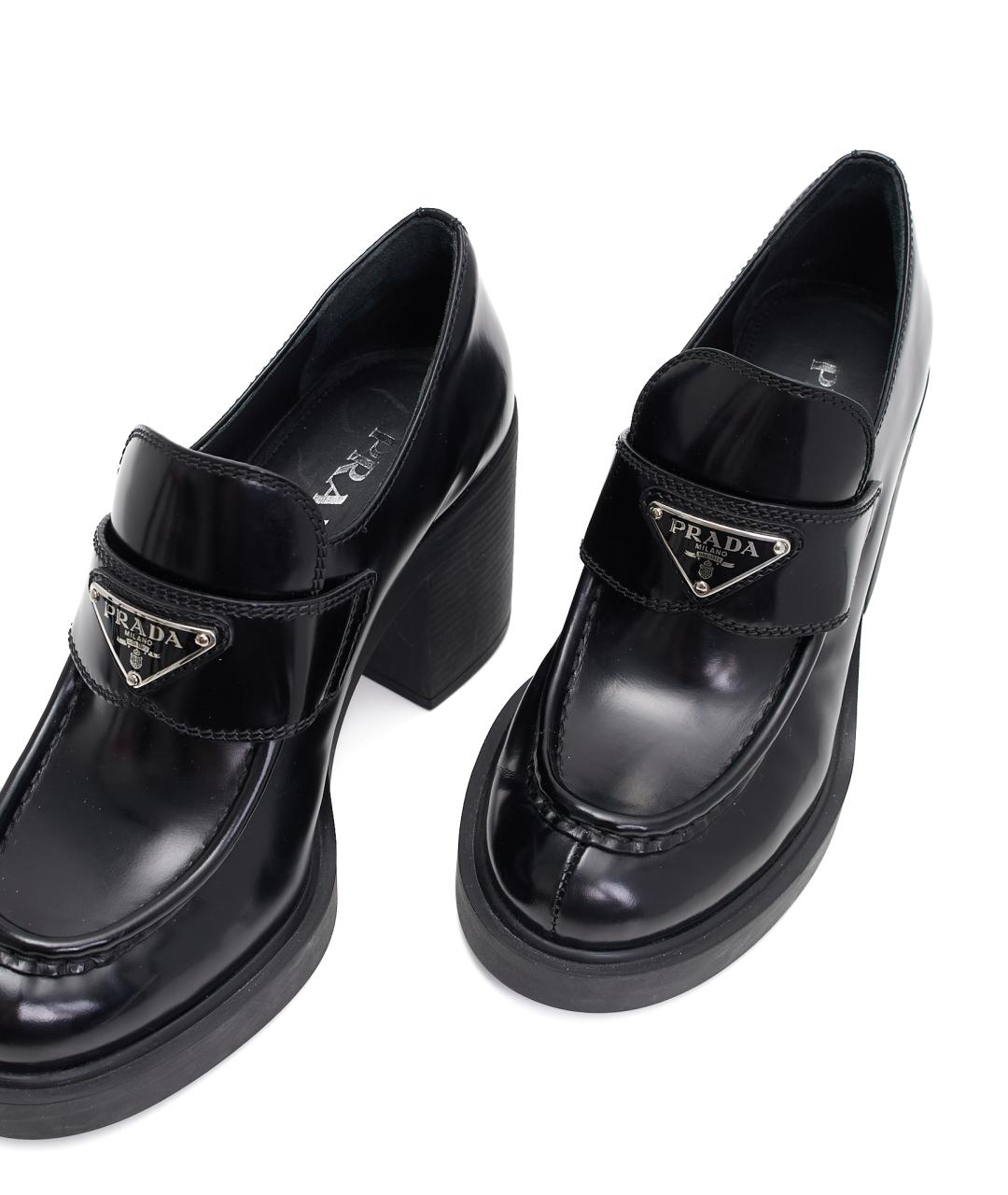PRADA Черные кожаные лоферы, фото 4