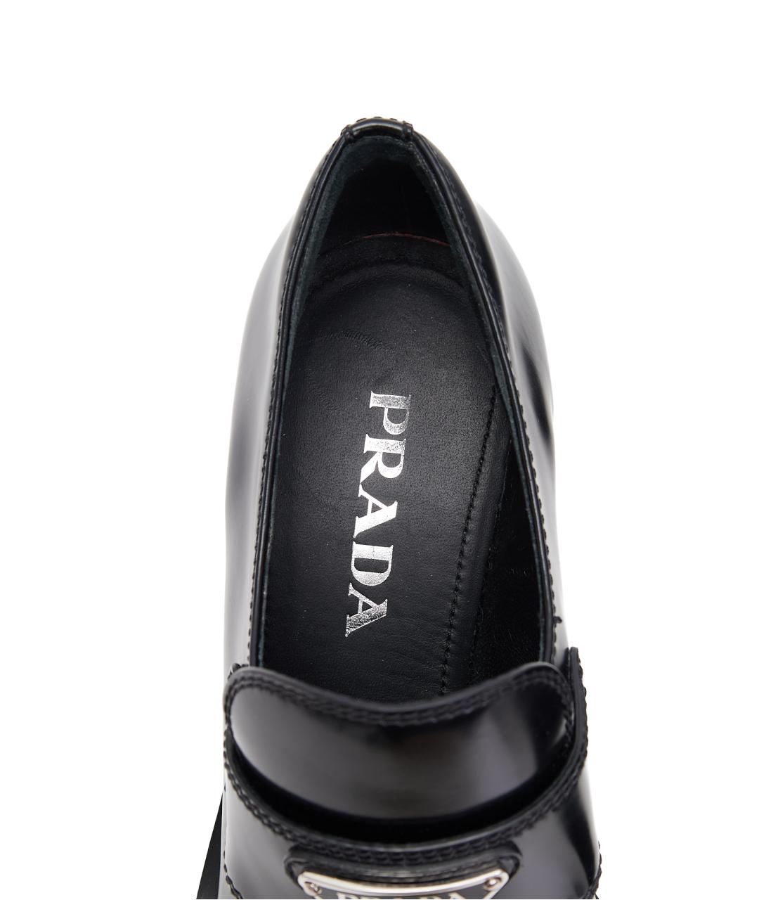 PRADA Черные кожаные лоферы, фото 6