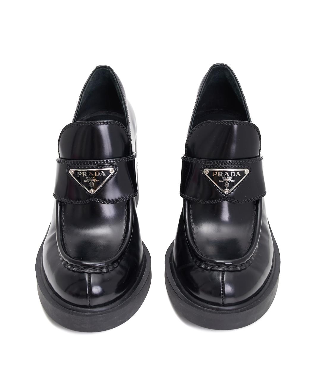PRADA Черные кожаные лоферы, фото 5