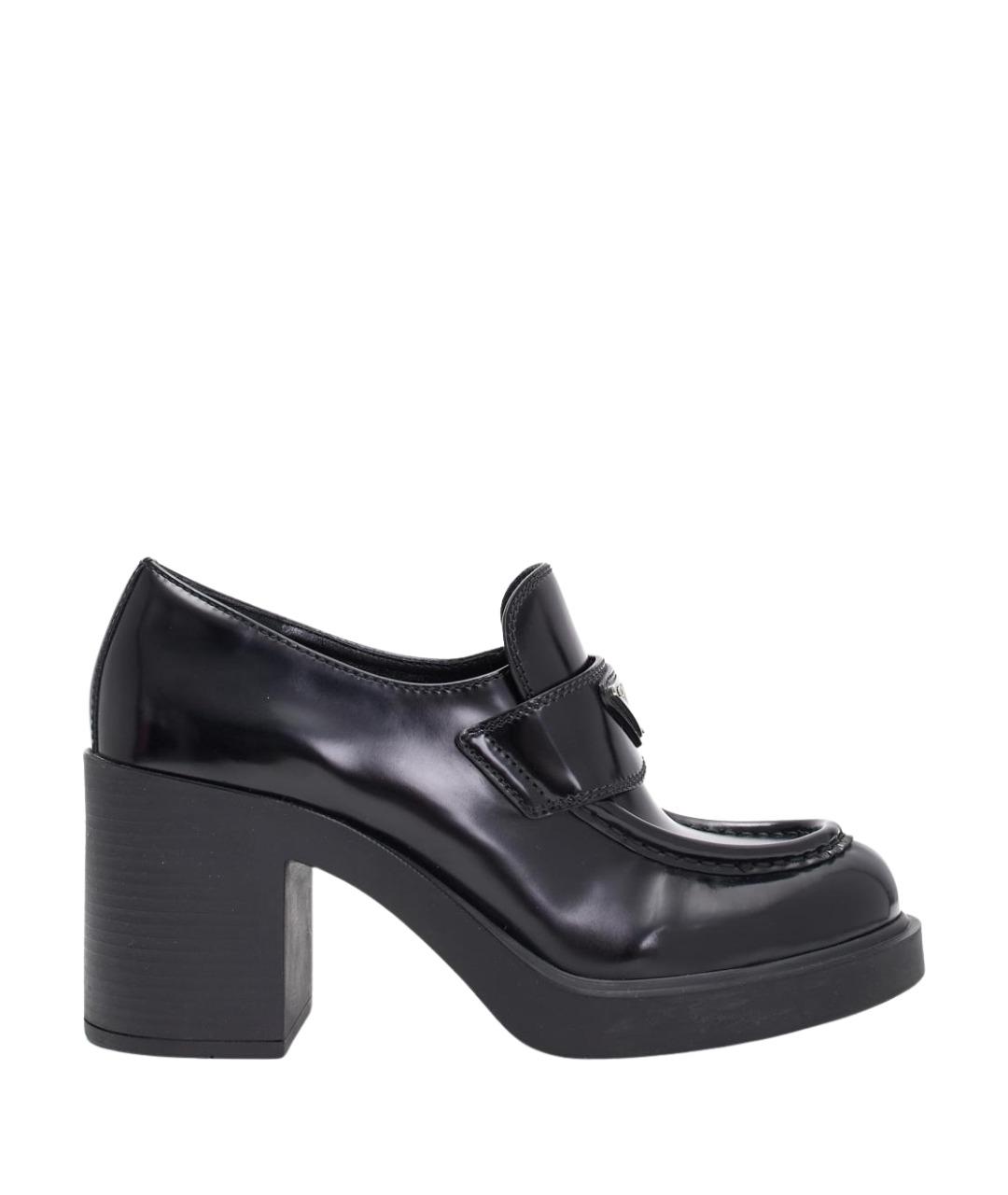 PRADA Черные кожаные лоферы, фото 1