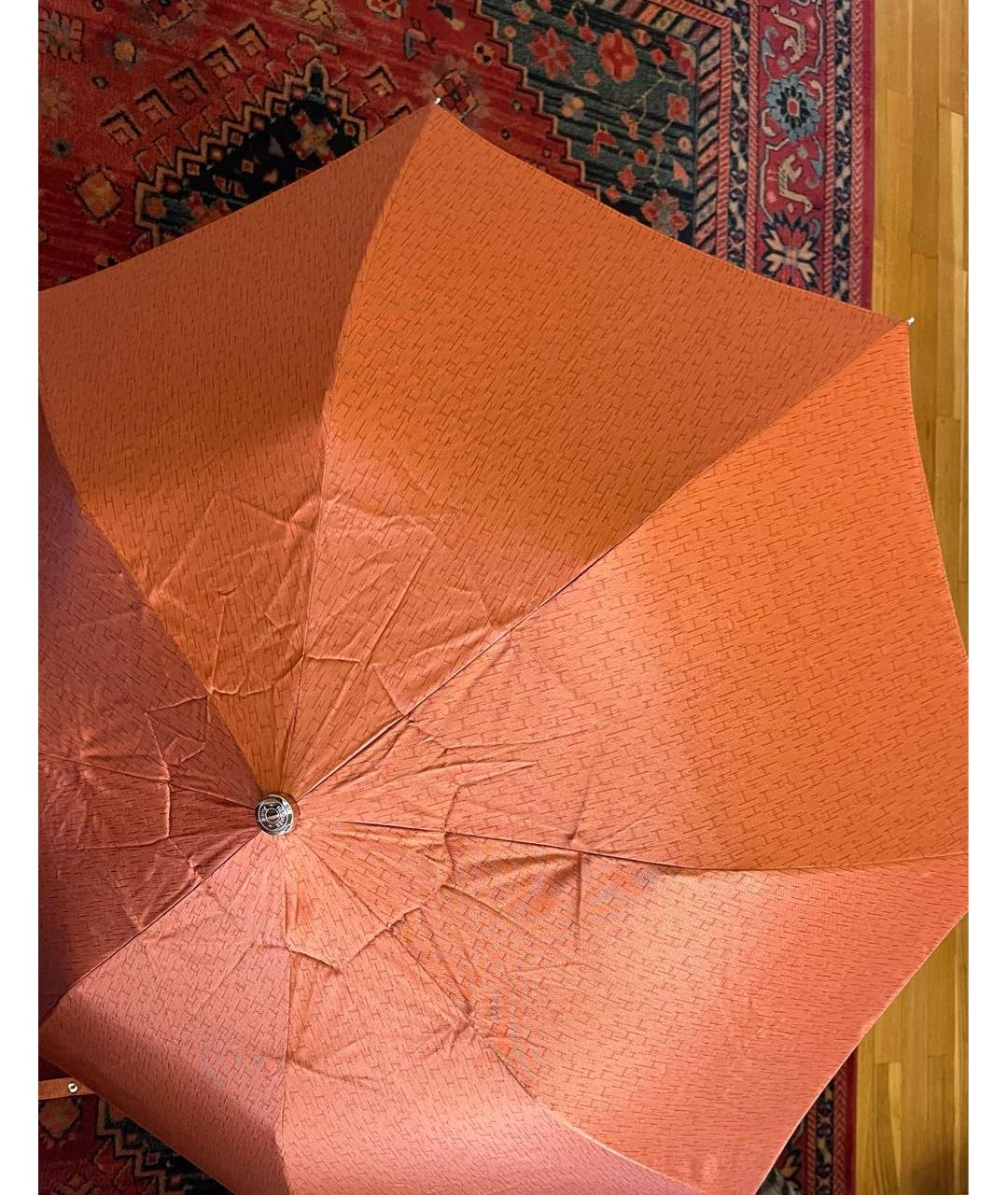 HERMES Оранжевый зонт, фото 4