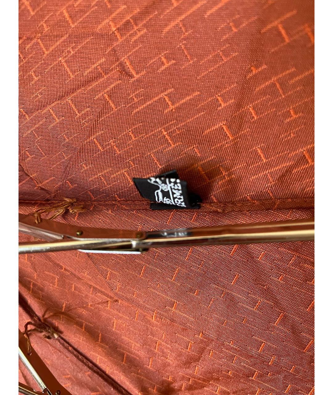HERMES Оранжевый зонт, фото 3