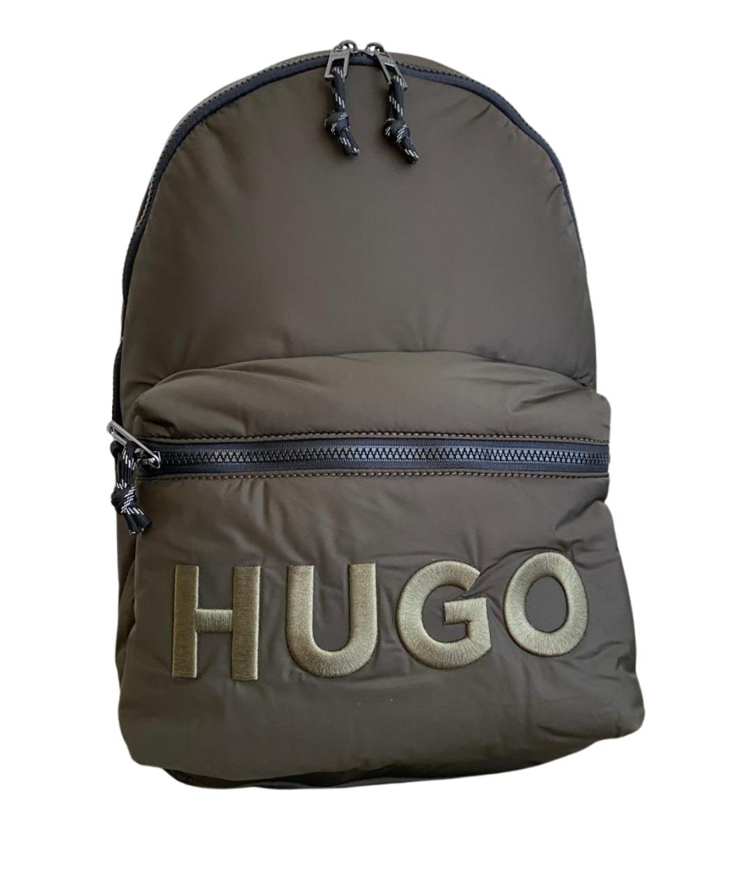 HUGO BOSS Зеленый тканевый рюкзак, фото 1
