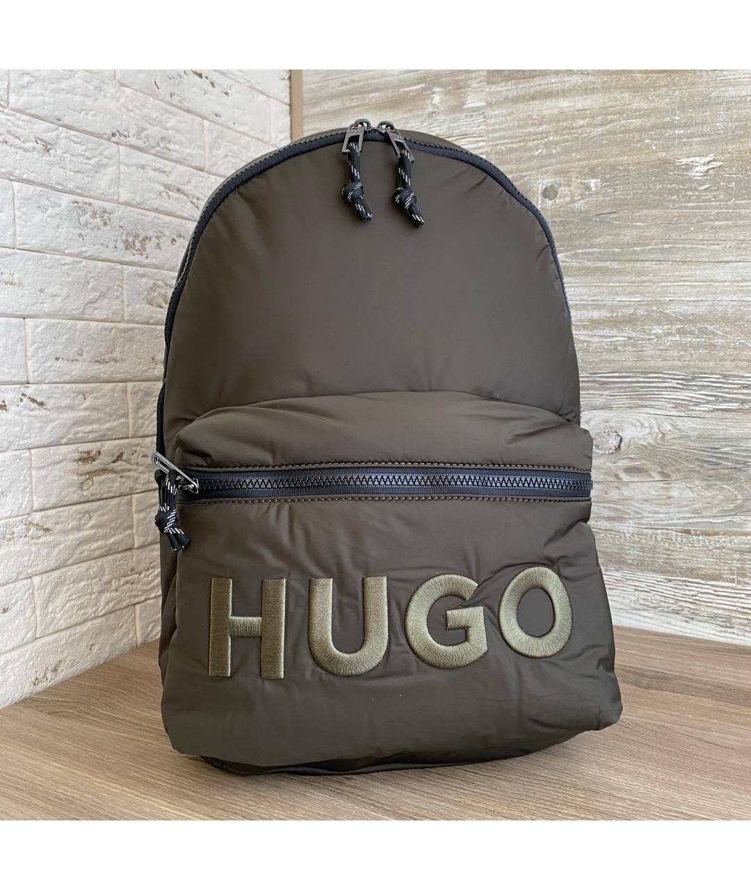 HUGO BOSS Зеленый тканевый рюкзак, фото 10