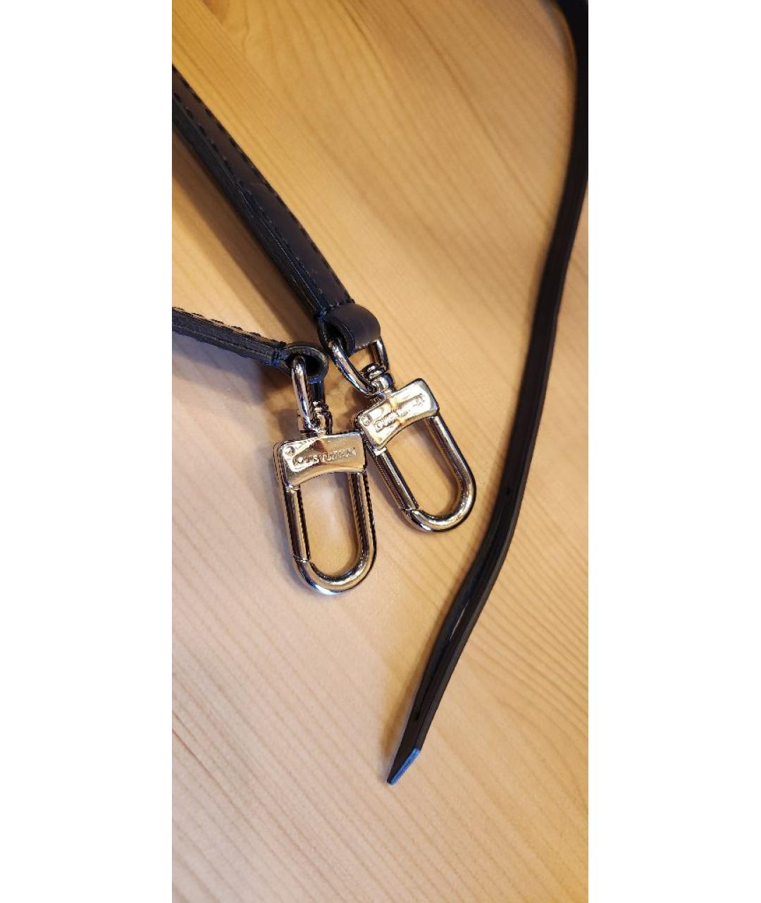 LOUIS VUITTON Синяя кожаная сумка с короткими ручками, фото 8