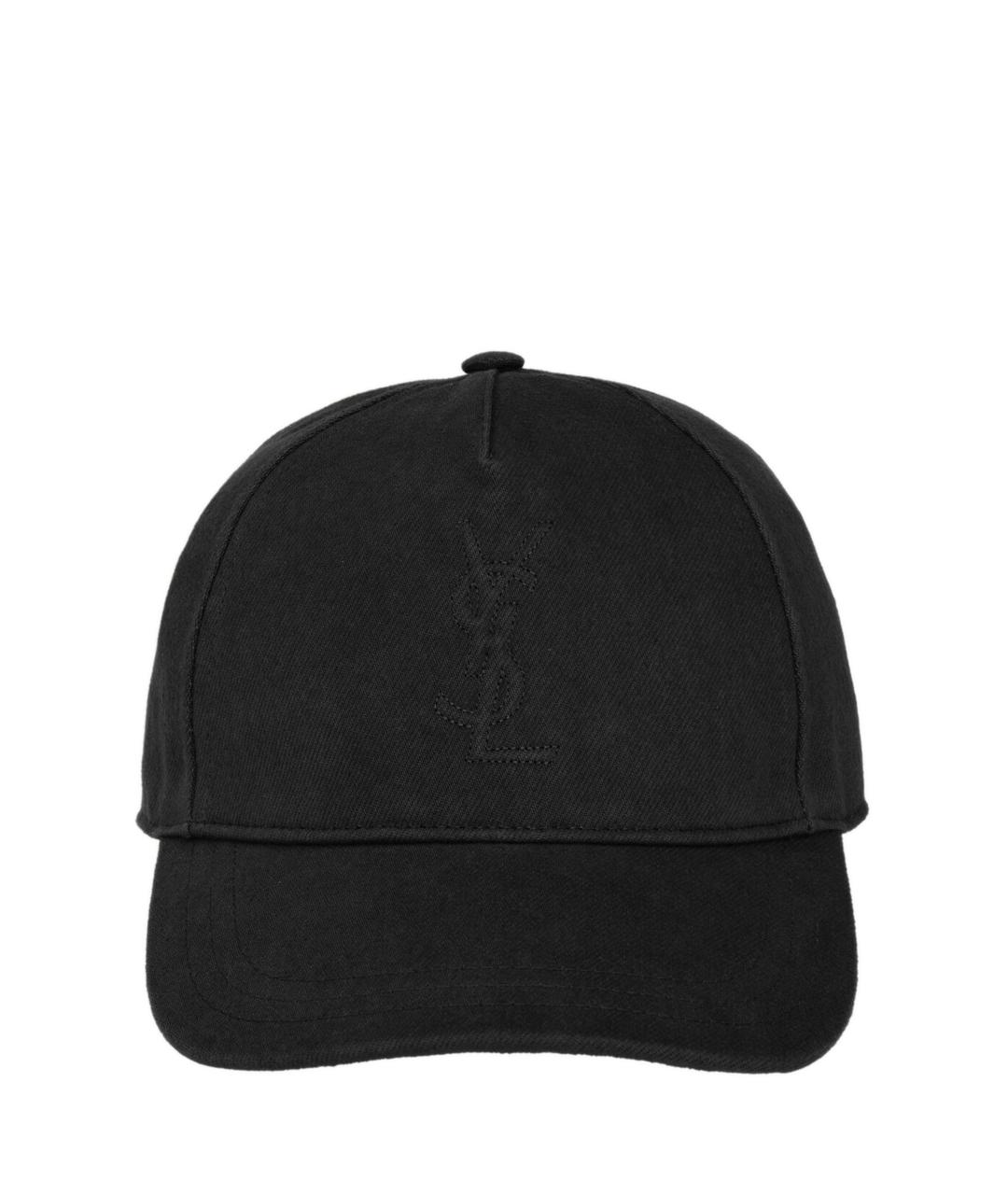 SAINT LAURENT Черная хлопковая кепка/бейсболка, фото 1