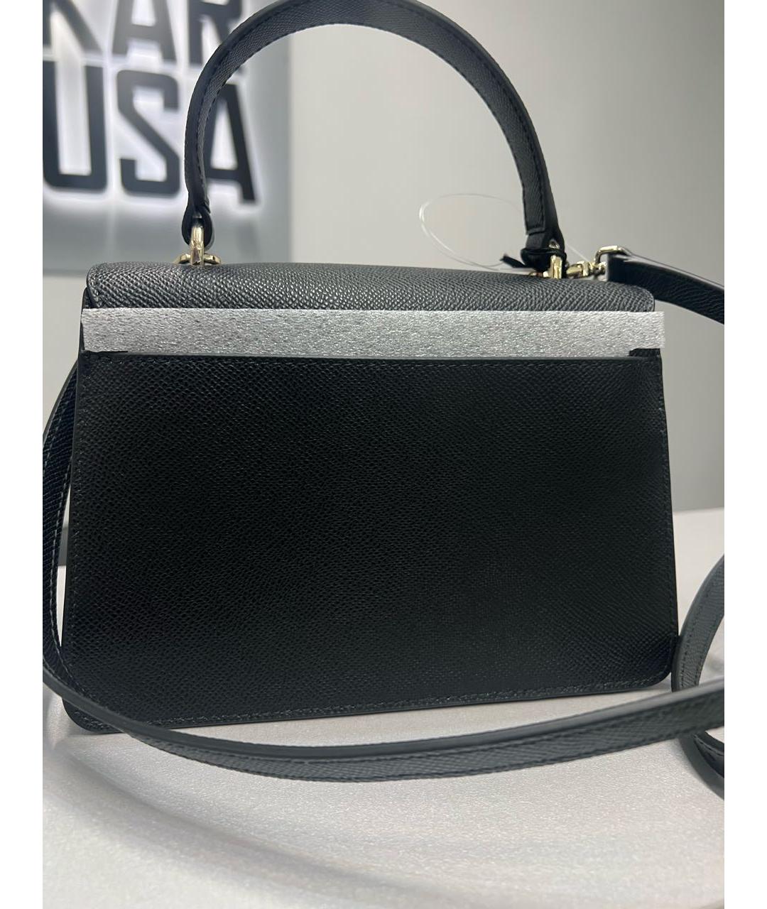 FURLA Черная кожаная сумка через плечо, фото 3