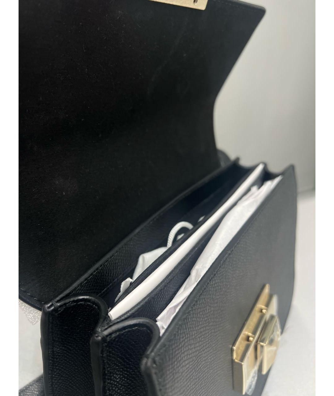 FURLA Черная кожаная сумка через плечо, фото 4