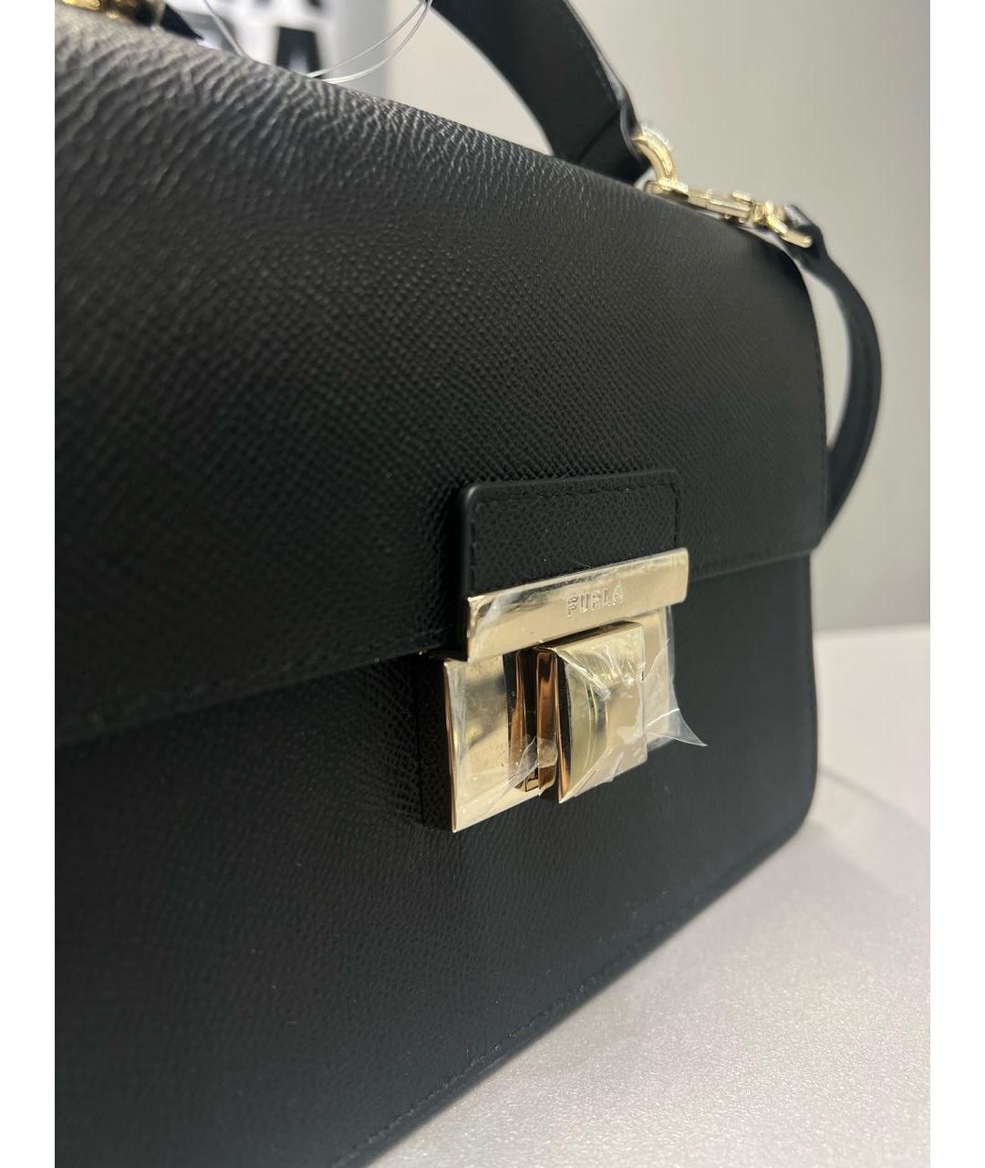 FURLA Черная кожаная сумка через плечо, фото 2
