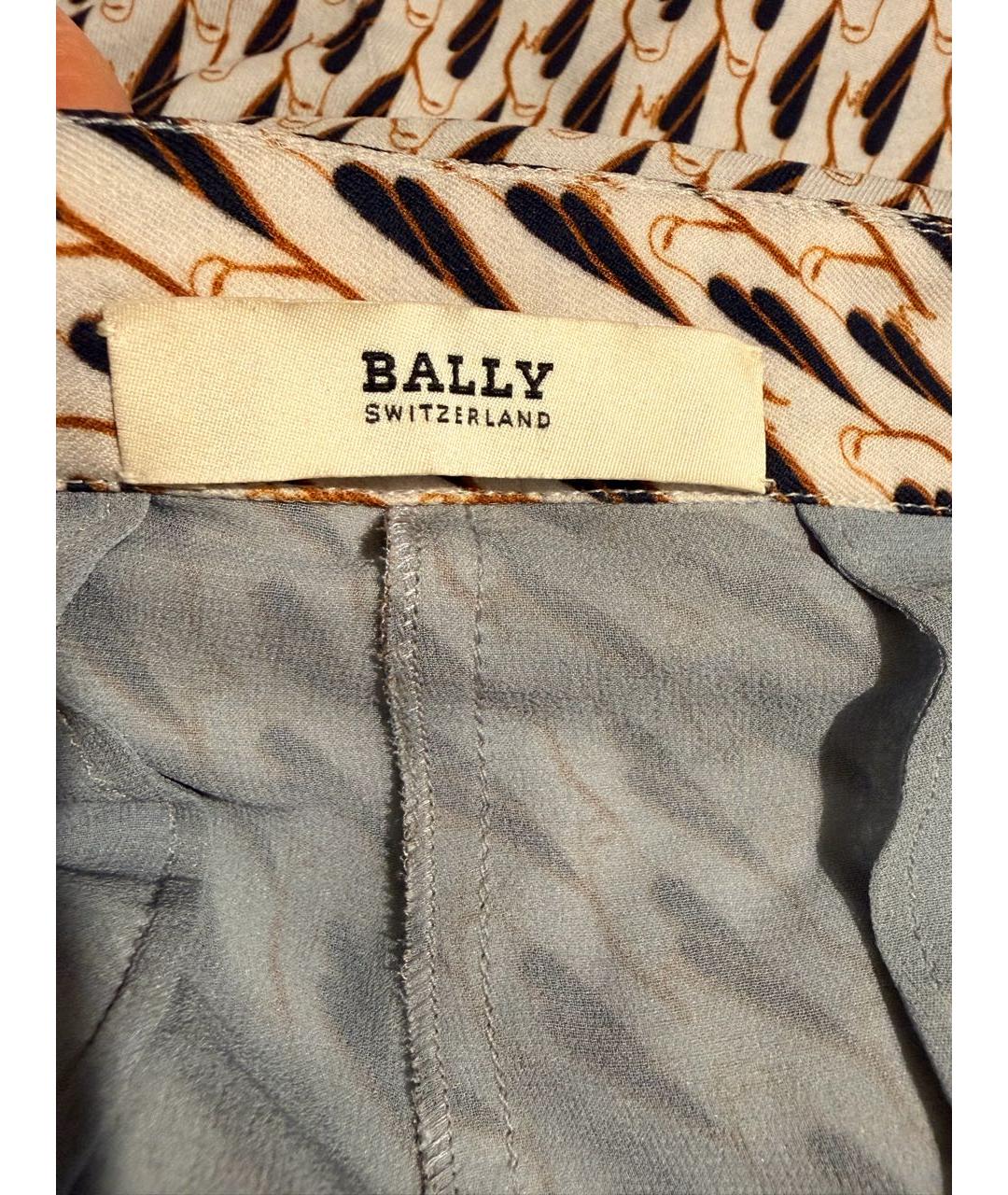 BALLY Мульти шерстяные прямые брюки, фото 4
