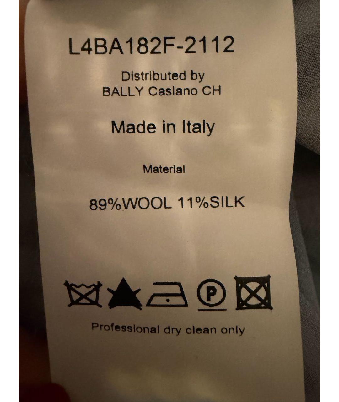 BALLY Мульти шерстяные прямые брюки, фото 3