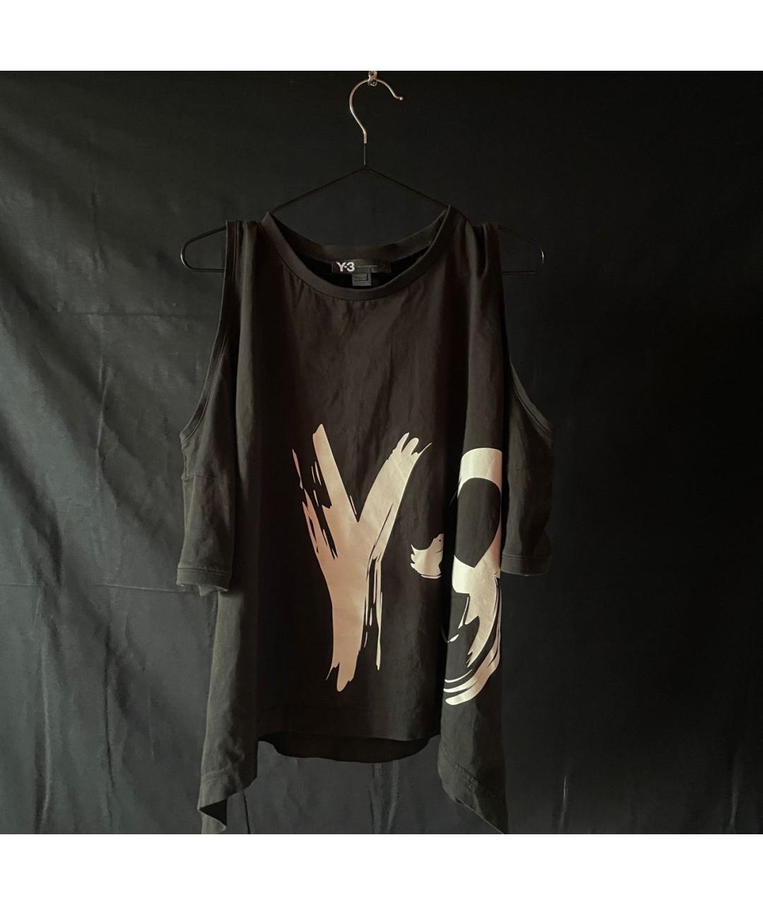 YOHJI YAMAMOTO Черная хлопковая футболка, фото 4