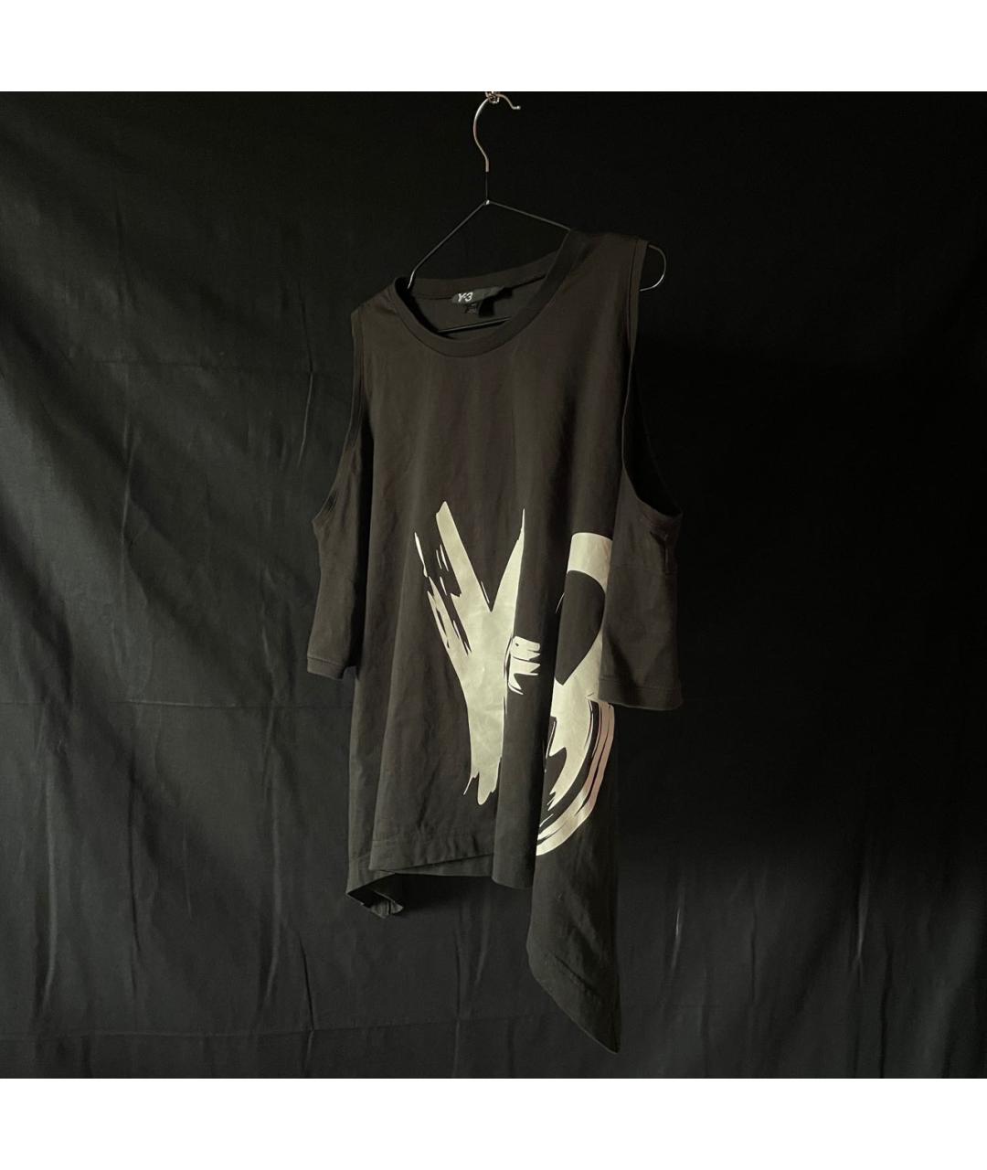 YOHJI YAMAMOTO Черная хлопковая футболка, фото 2