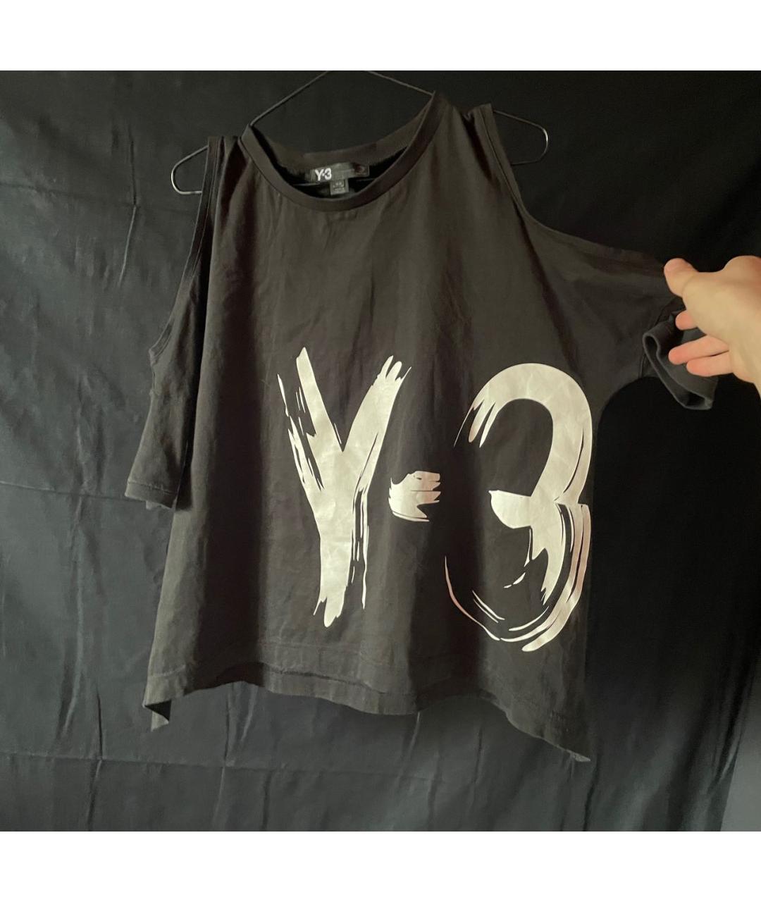 YOHJI YAMAMOTO Черная хлопковая футболка, фото 3