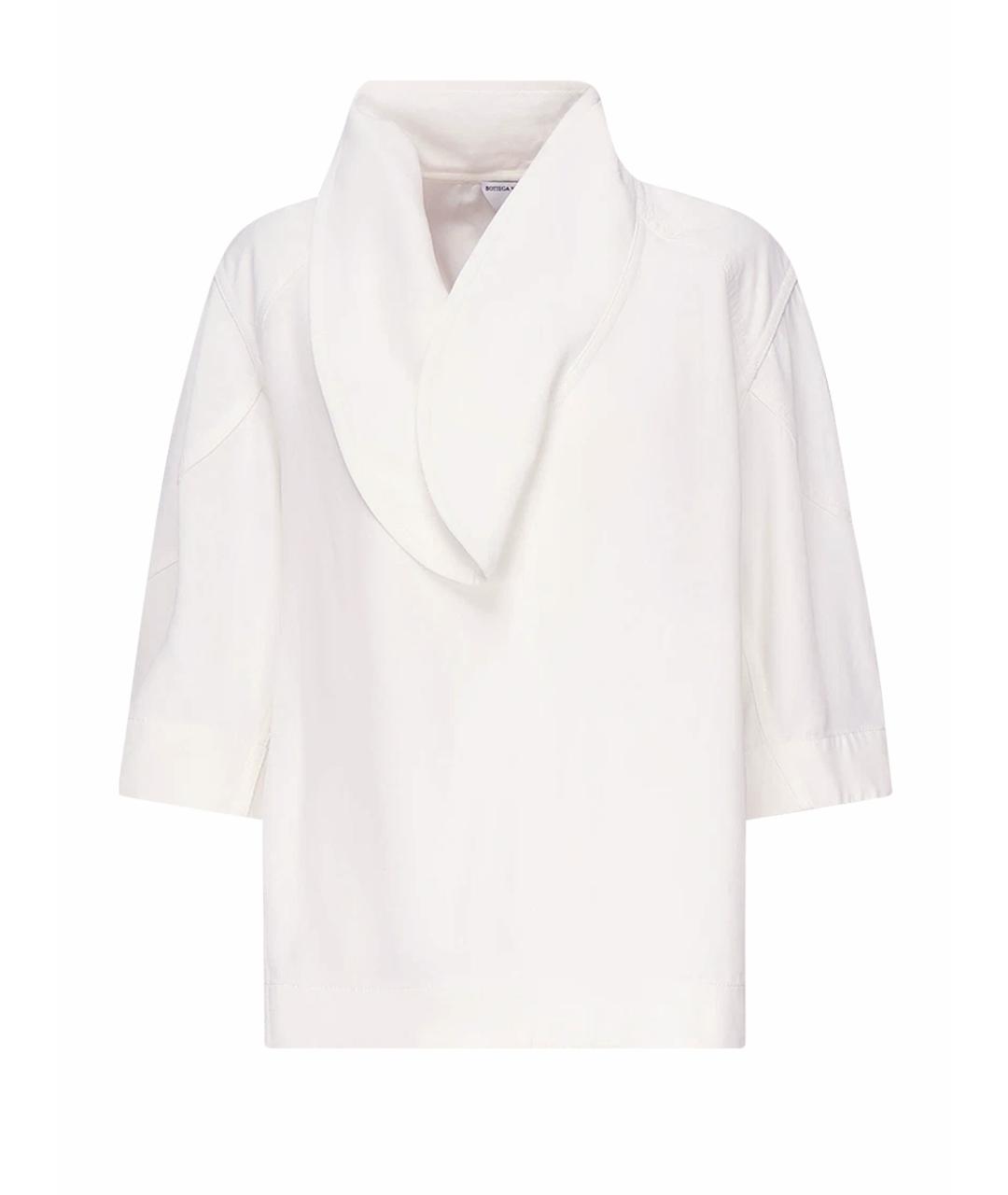 BOTTEGA VENETA Белая вискозная блузы, фото 1