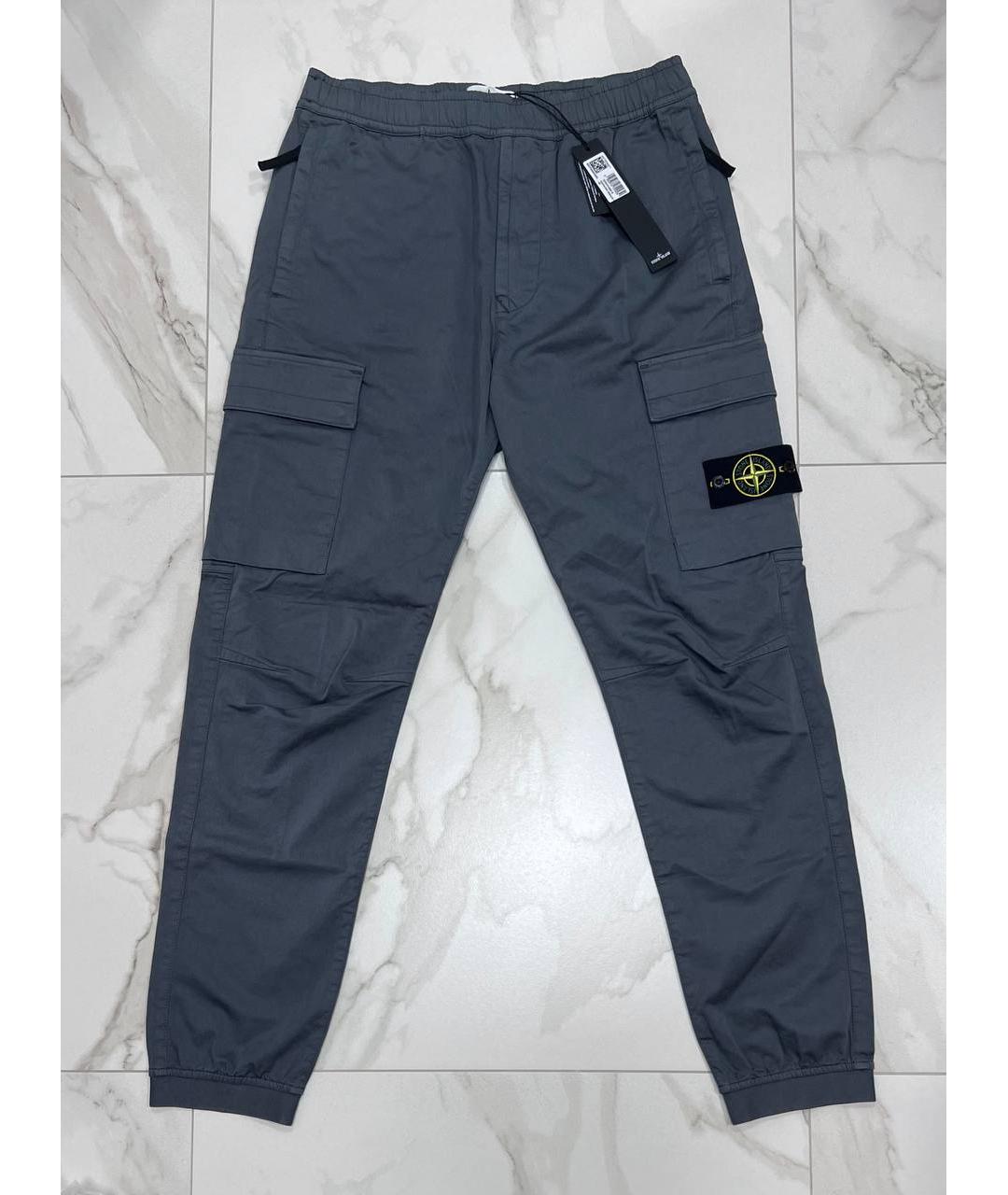 STONE ISLAND Серые повседневные брюки, фото 7