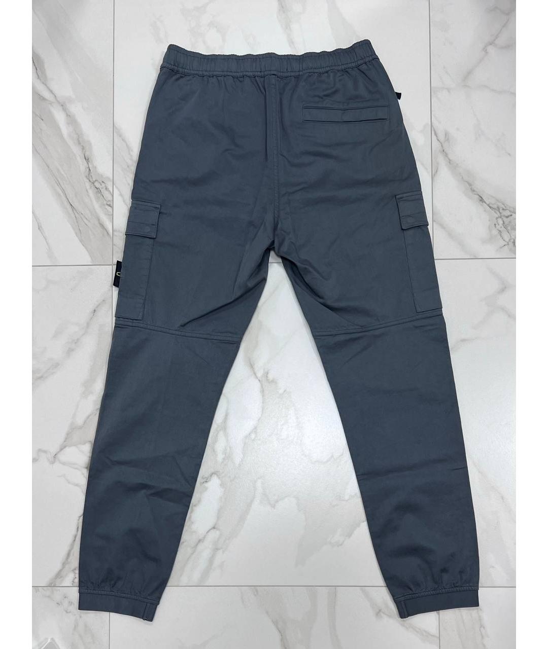 STONE ISLAND Серые повседневные брюки, фото 3