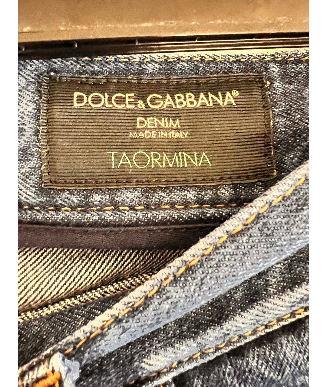 DOLCE&GABBANA Синие хлопко-лиоцелловые прямые джинсы, фото 4