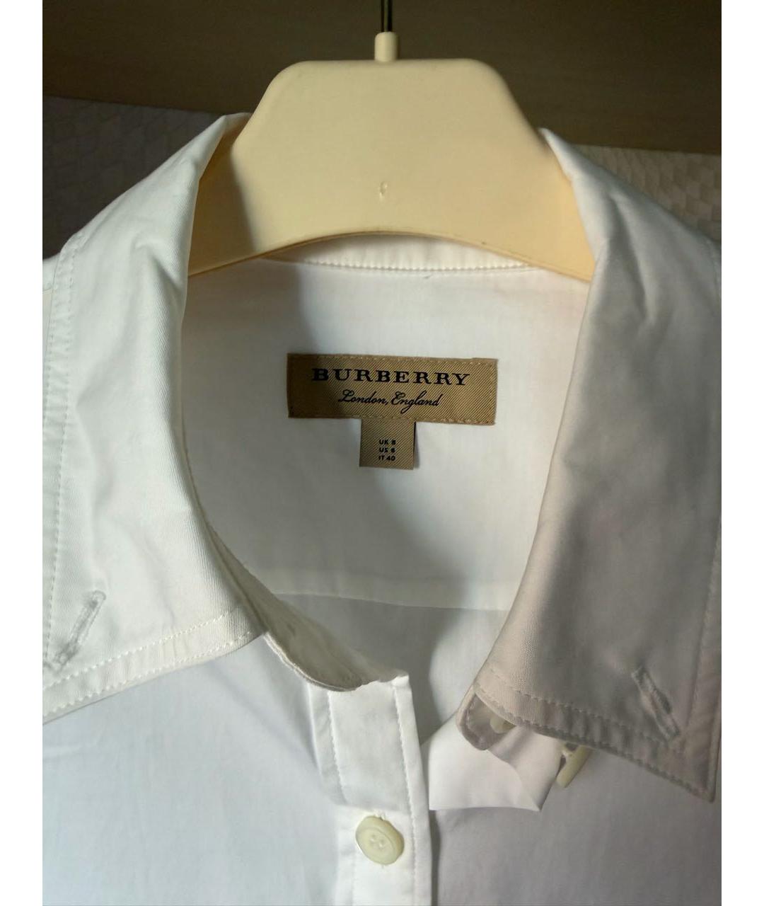 BURBERRY Белая хлопковая рубашка, фото 2