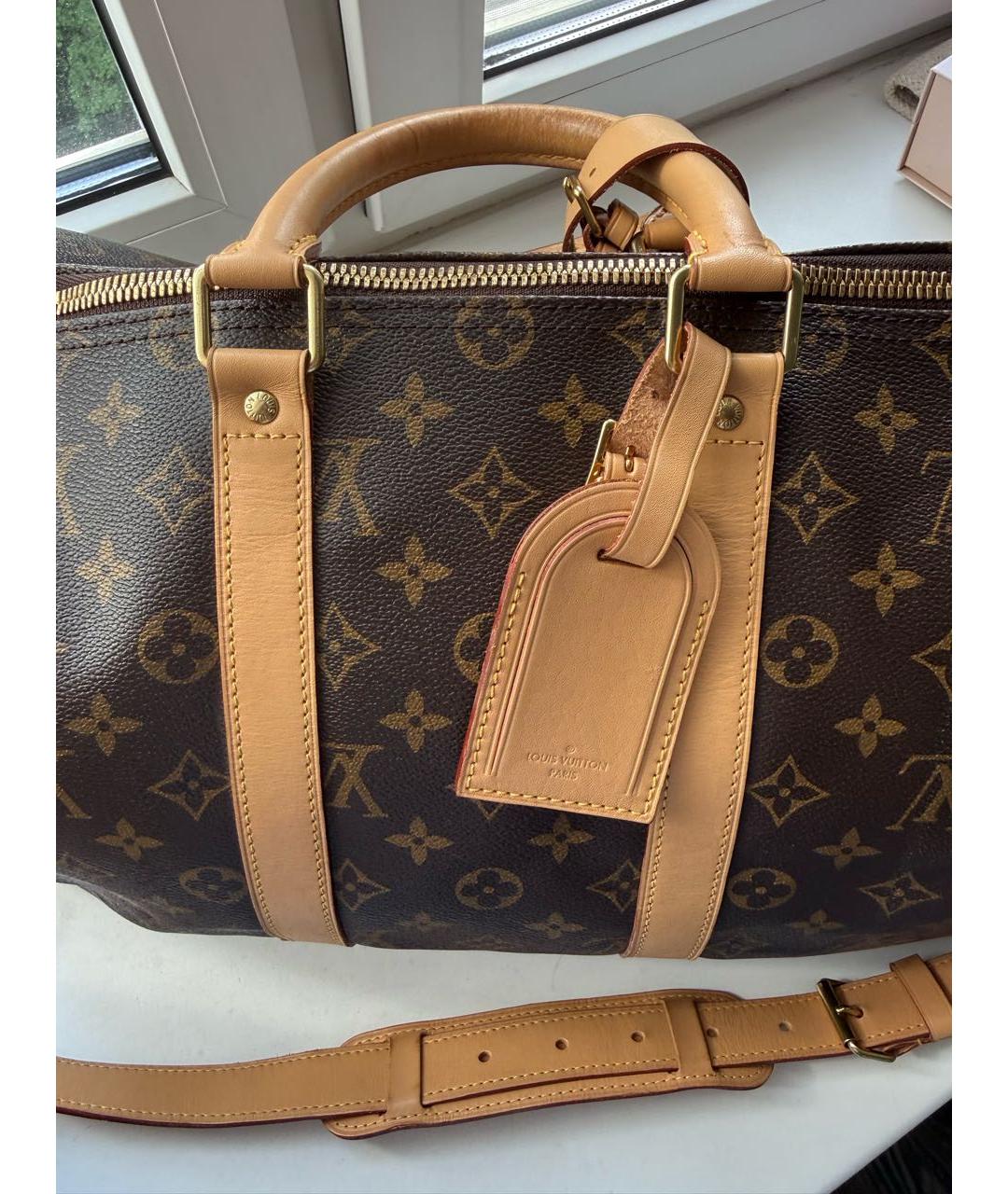 LOUIS VUITTON Коричневая дорожная/спортивная сумка, фото 8