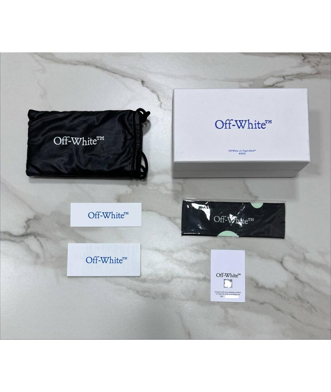 OFF-WHITE Синие пластиковые солнцезащитные очки, фото 6