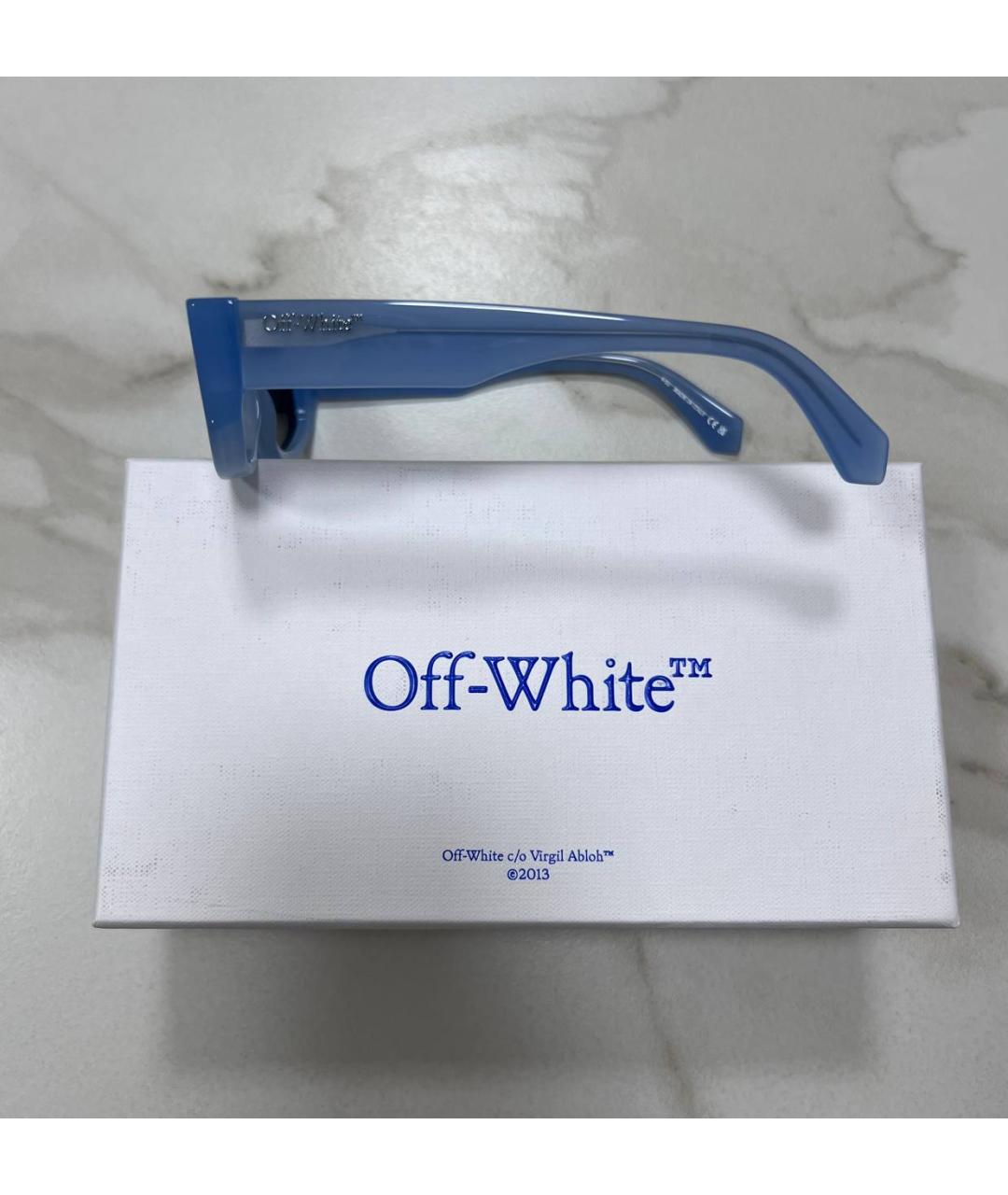 OFF-WHITE Синие пластиковые солнцезащитные очки, фото 2