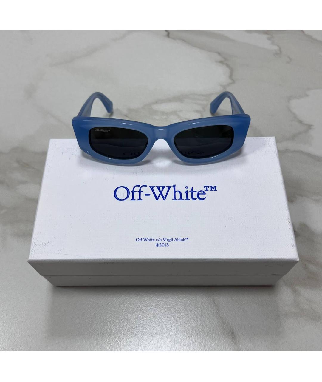 OFF-WHITE Синие пластиковые солнцезащитные очки, фото 8