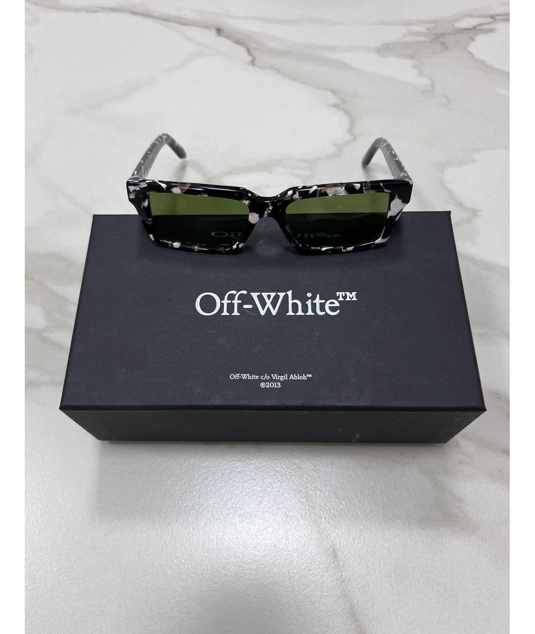 OFF-WHITE Зеленые пластиковые солнцезащитные очки, фото 6