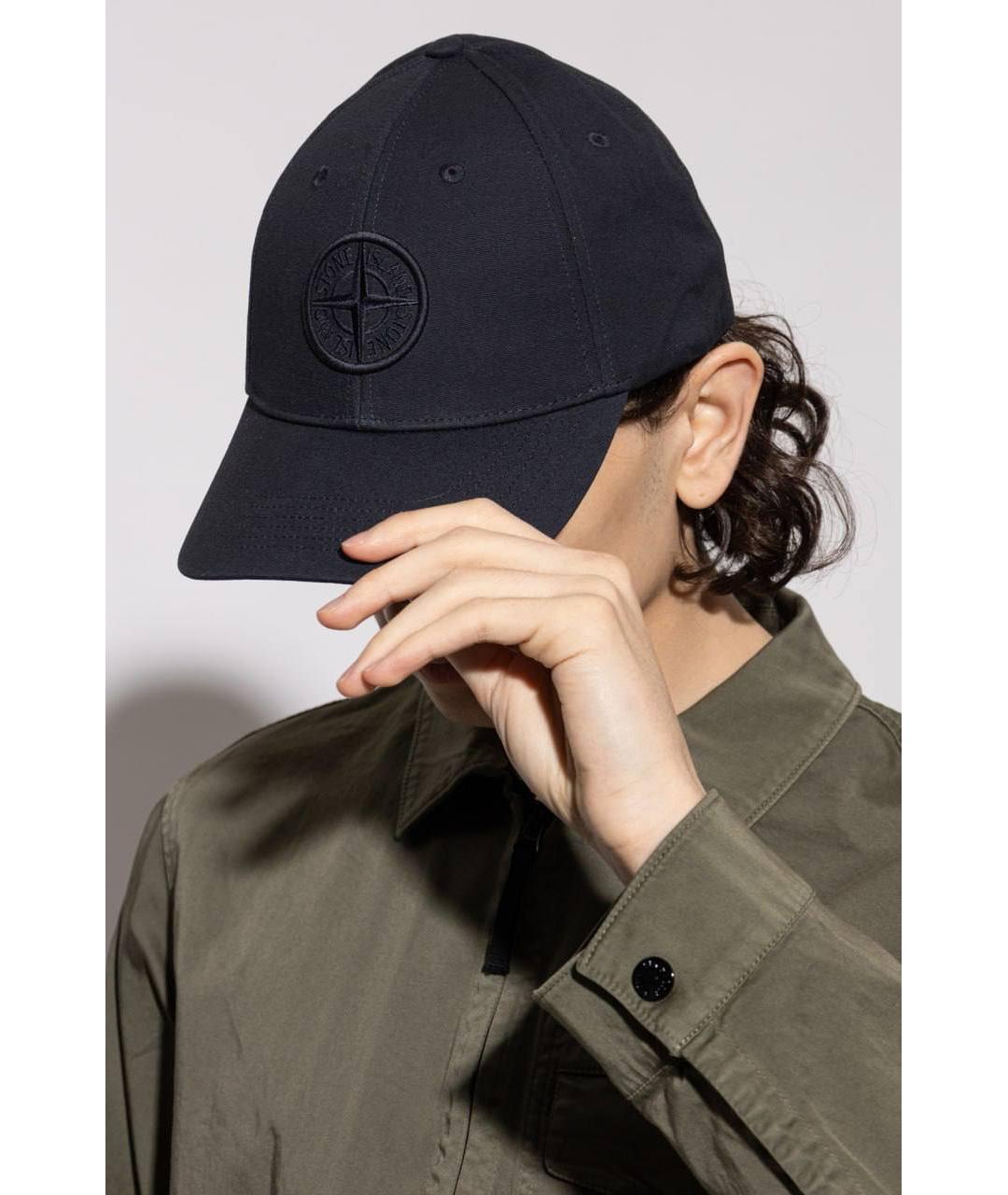 STONE ISLAND Темно-синяя кепка/бейсболка, фото 5