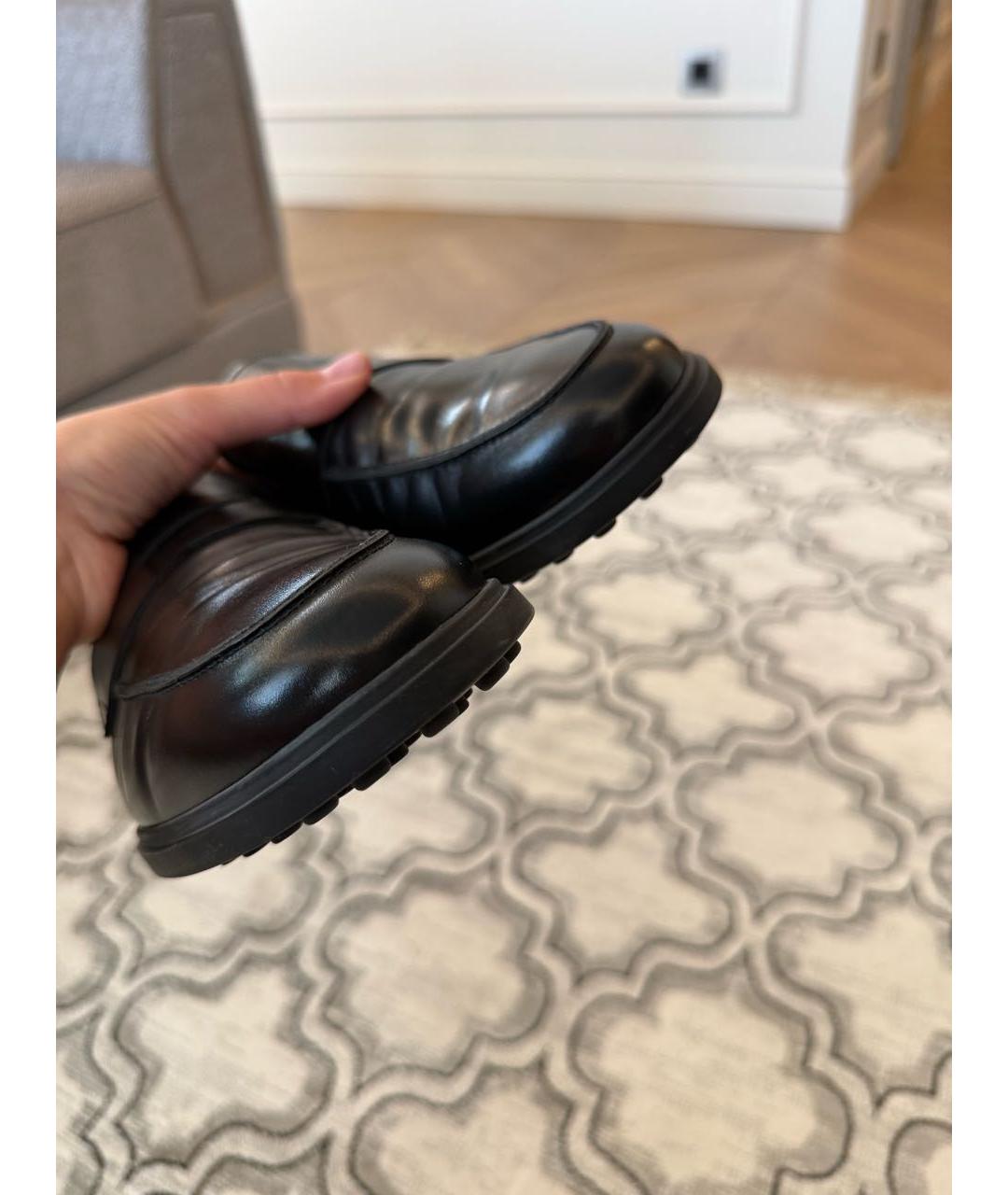 TOD'S Черные кожаные лоферы, фото 3