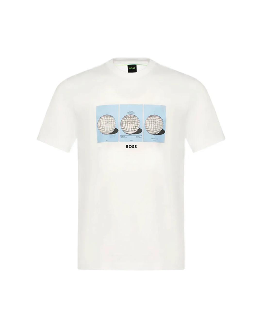 HUGO BOSS Белая хлопковая футболка, фото 1
