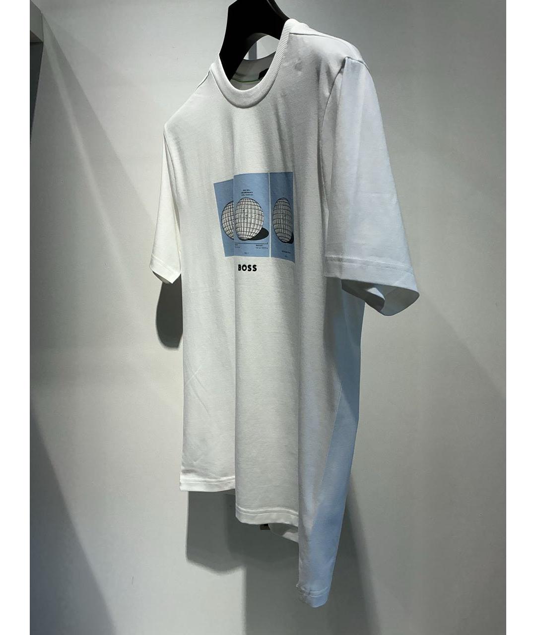 HUGO BOSS Белая хлопковая футболка, фото 3