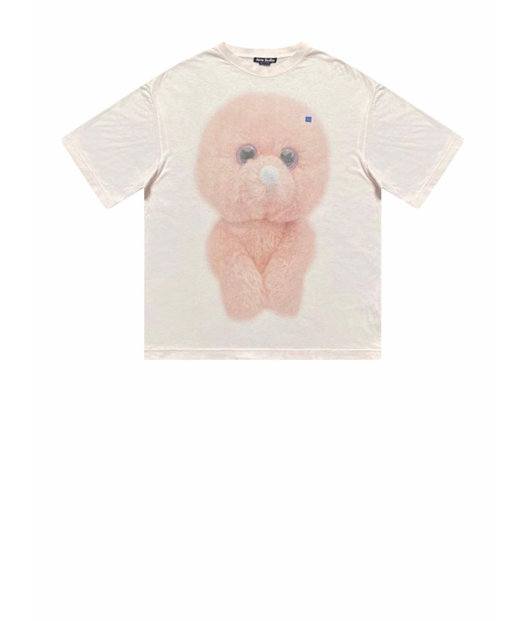 ACNE STUDIOS Розовая хлопковая футболка, фото 1