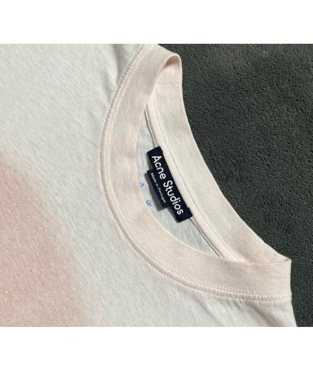 ACNE STUDIOS Розовая хлопковая футболка, фото 4