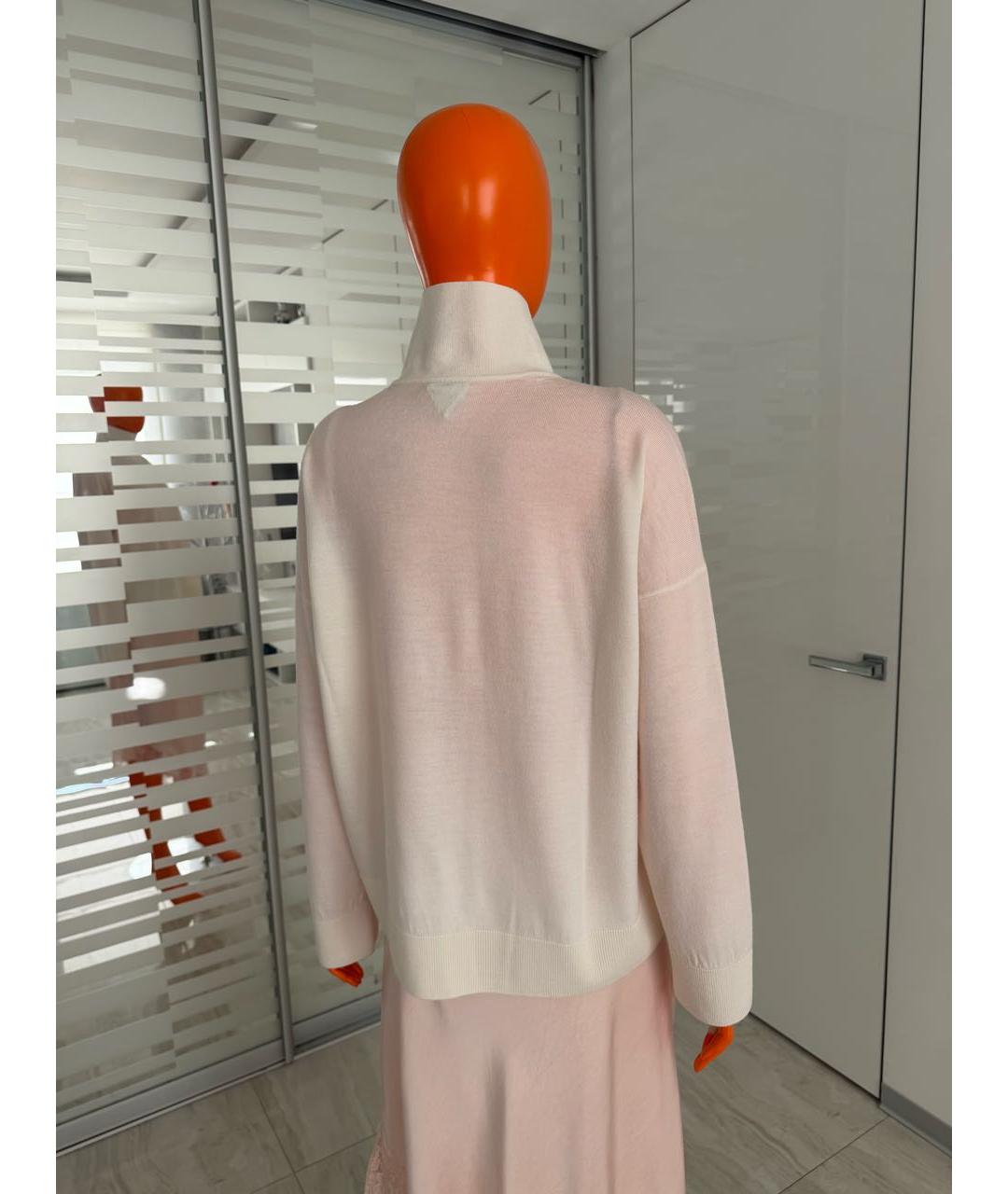 BOTTEGA VENETA Белый шерстяной джемпер / свитер, фото 2