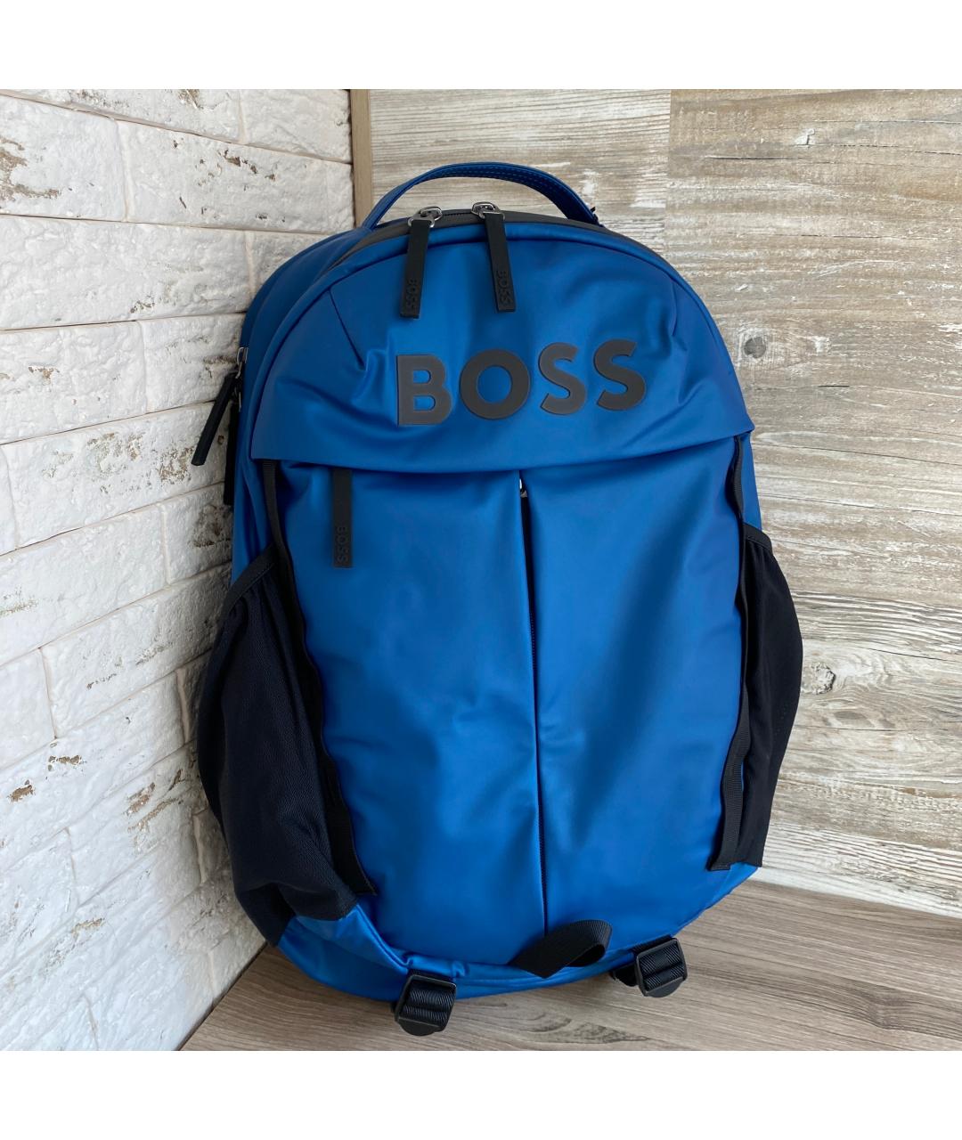 HUGO BOSS Синий тканевый рюкзак, фото 10
