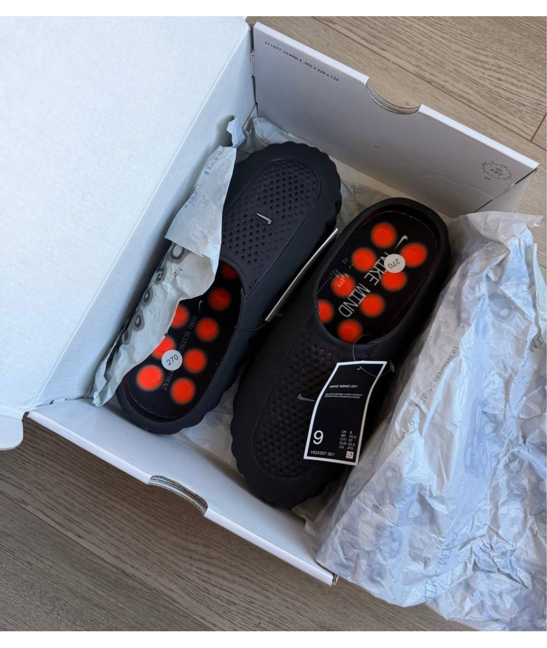 NIKE Черные шлепанцы, фото 3