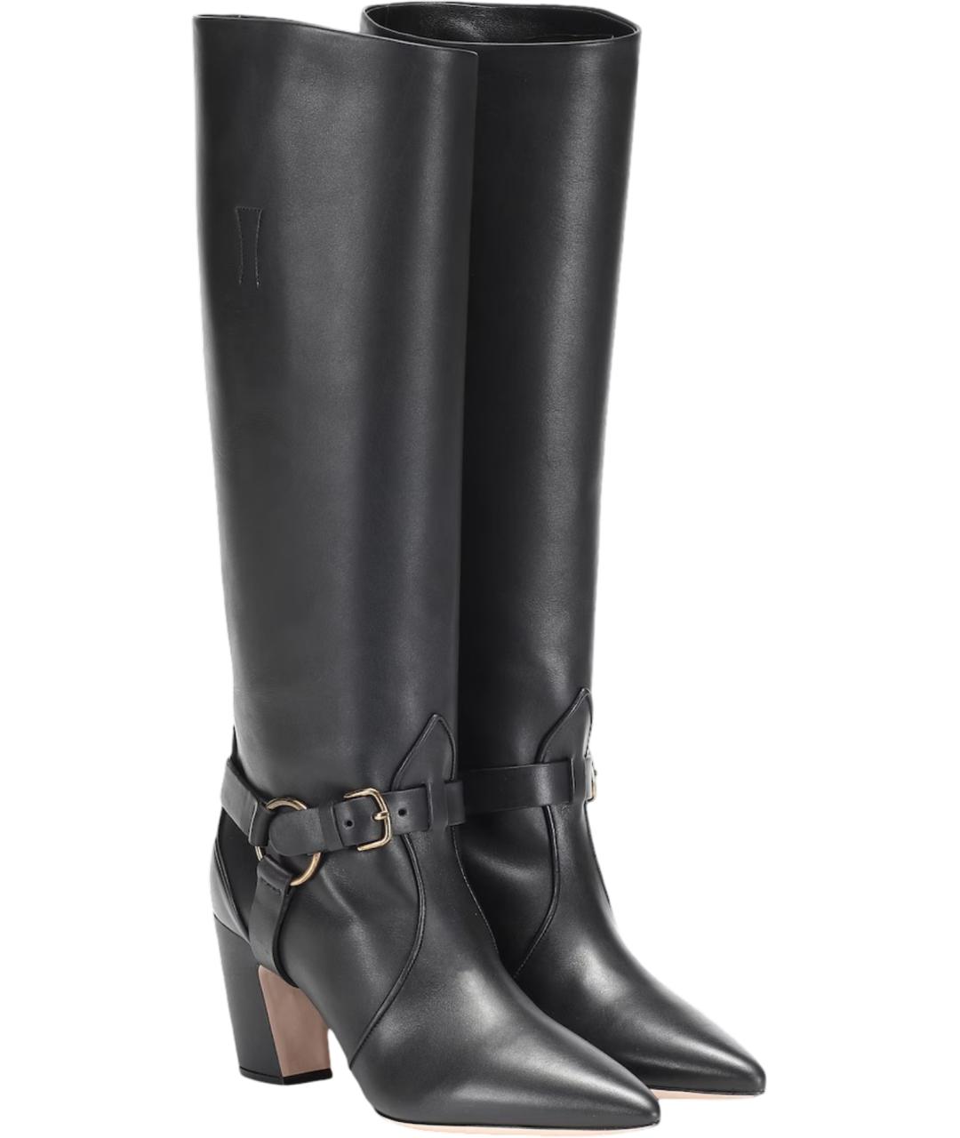 MIU MIU Черные кожаные сапоги, фото 4