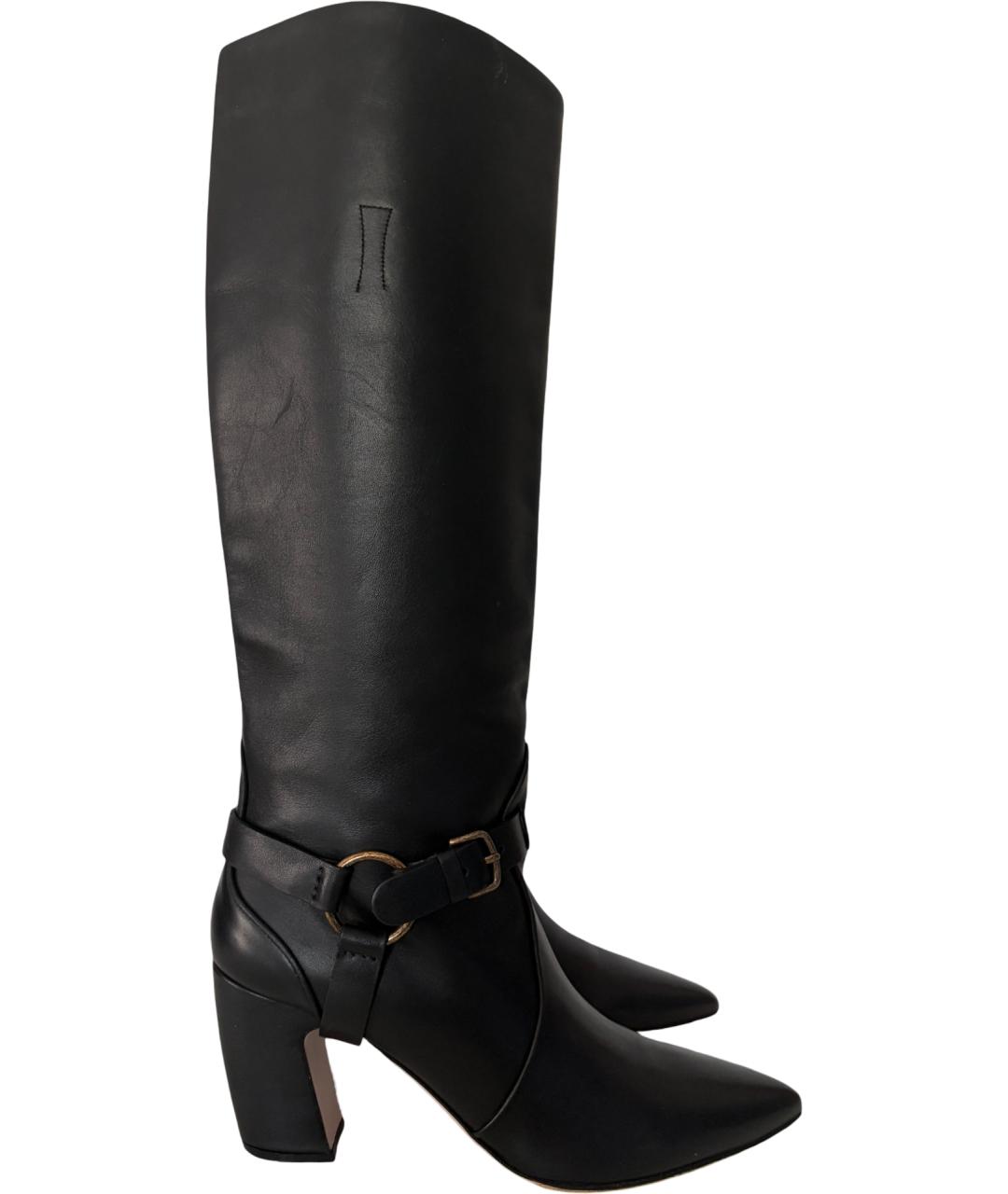MIU MIU Черные кожаные сапоги, фото 2