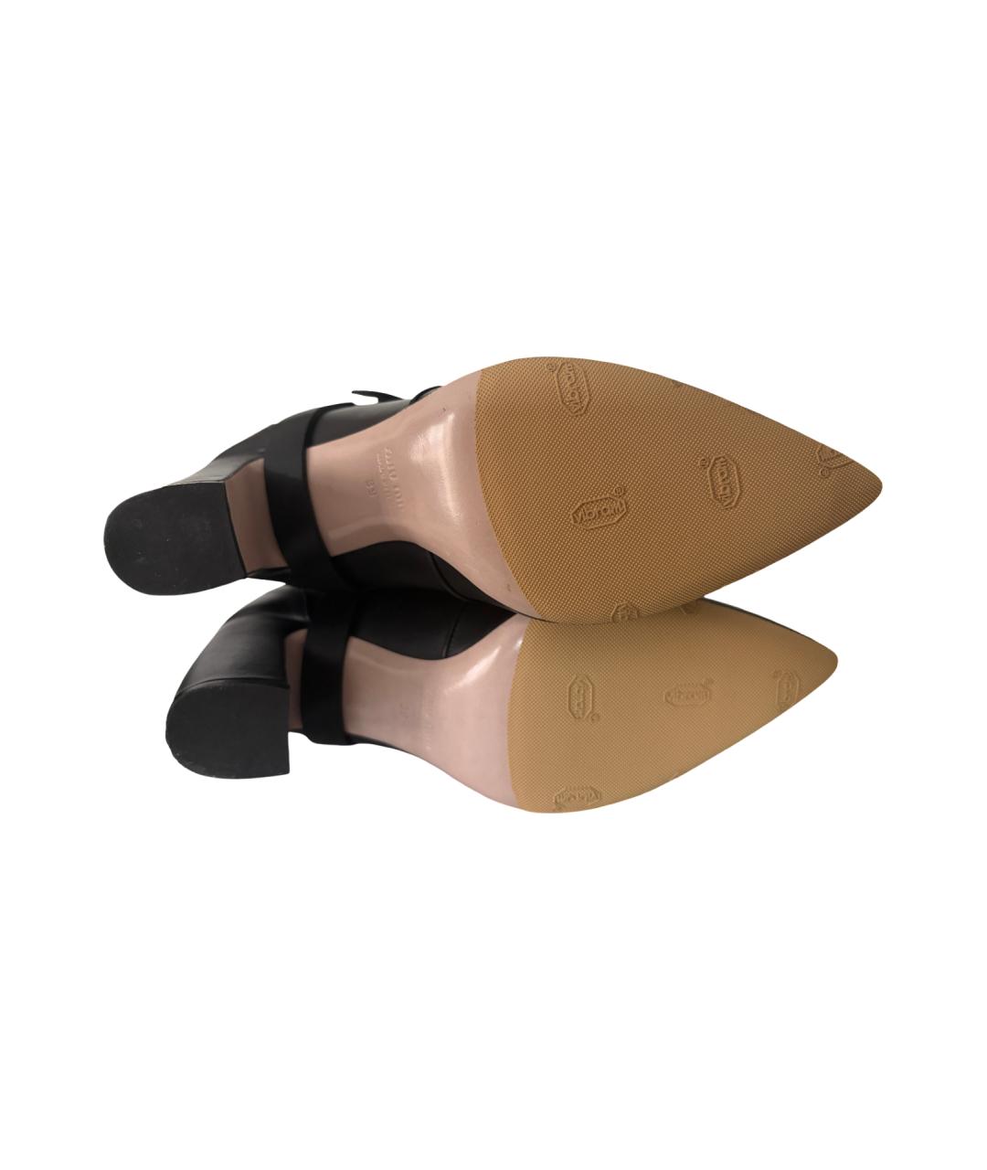 MIU MIU Черные кожаные сапоги, фото 9